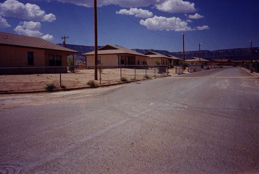 A couple of hours to the northeast, at Kayenta, the Bureau of Indian Affairs has built this housing project.