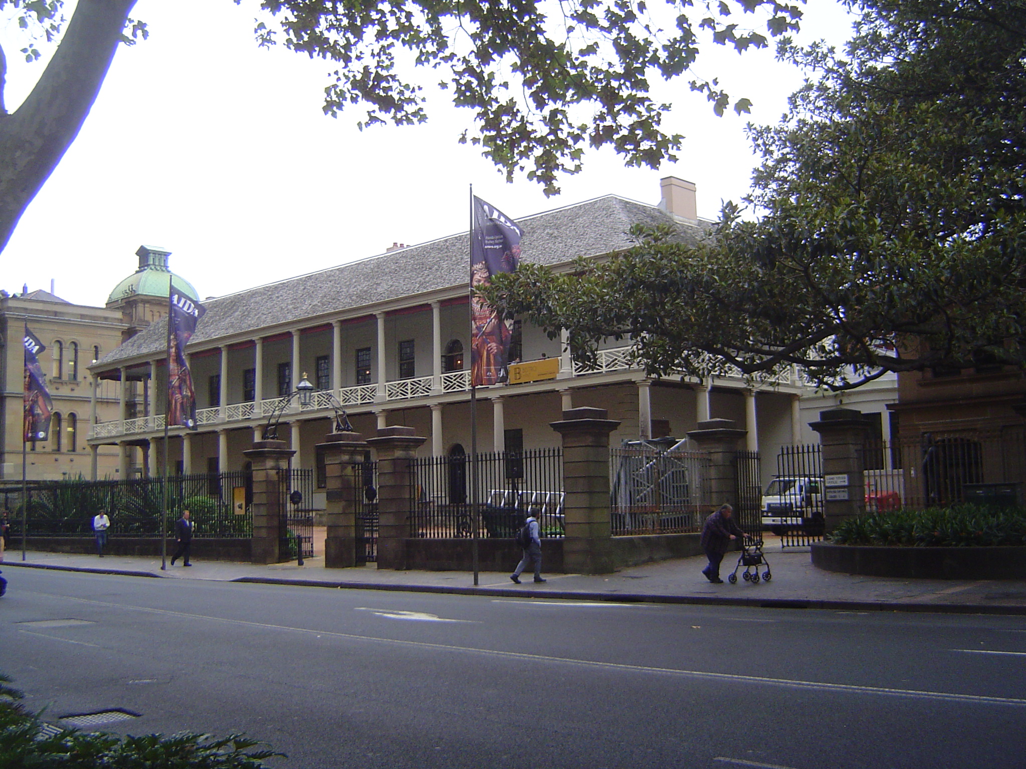 This is the Mint Museum, but that's recent: the building opened in 1814 as one wing of the Sydney Hospital. The central wing was demolished