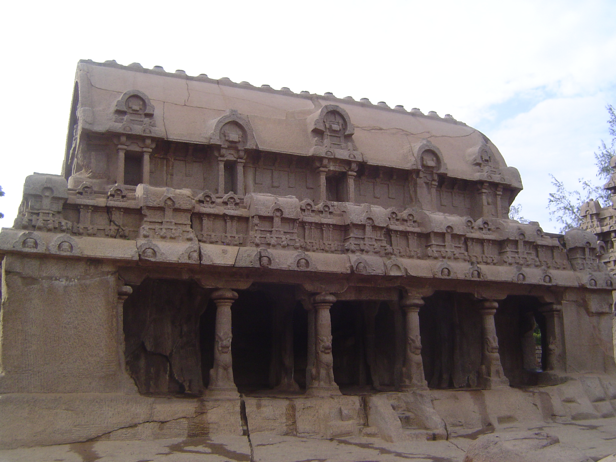 Possibly a Vishnu Temple, this is the so-called Bhima Temple. Such temples were carved from the top down, and in this case, work was abandon