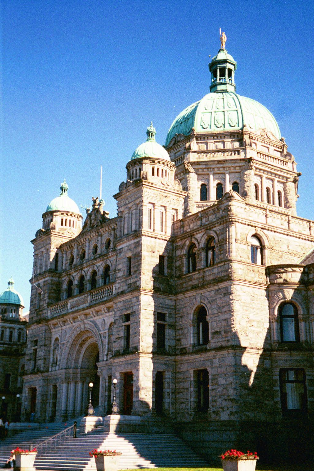 Entry to the parliament buildings.