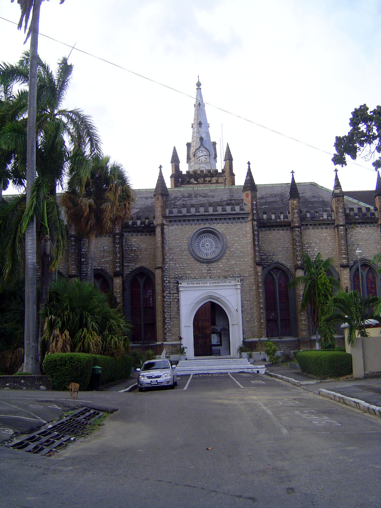 Trinity Cathedral, commissioned by Governor Ralph Woodford and completed in 1818. Woodford, who was governor from 1813 to 1828—a remarkably
