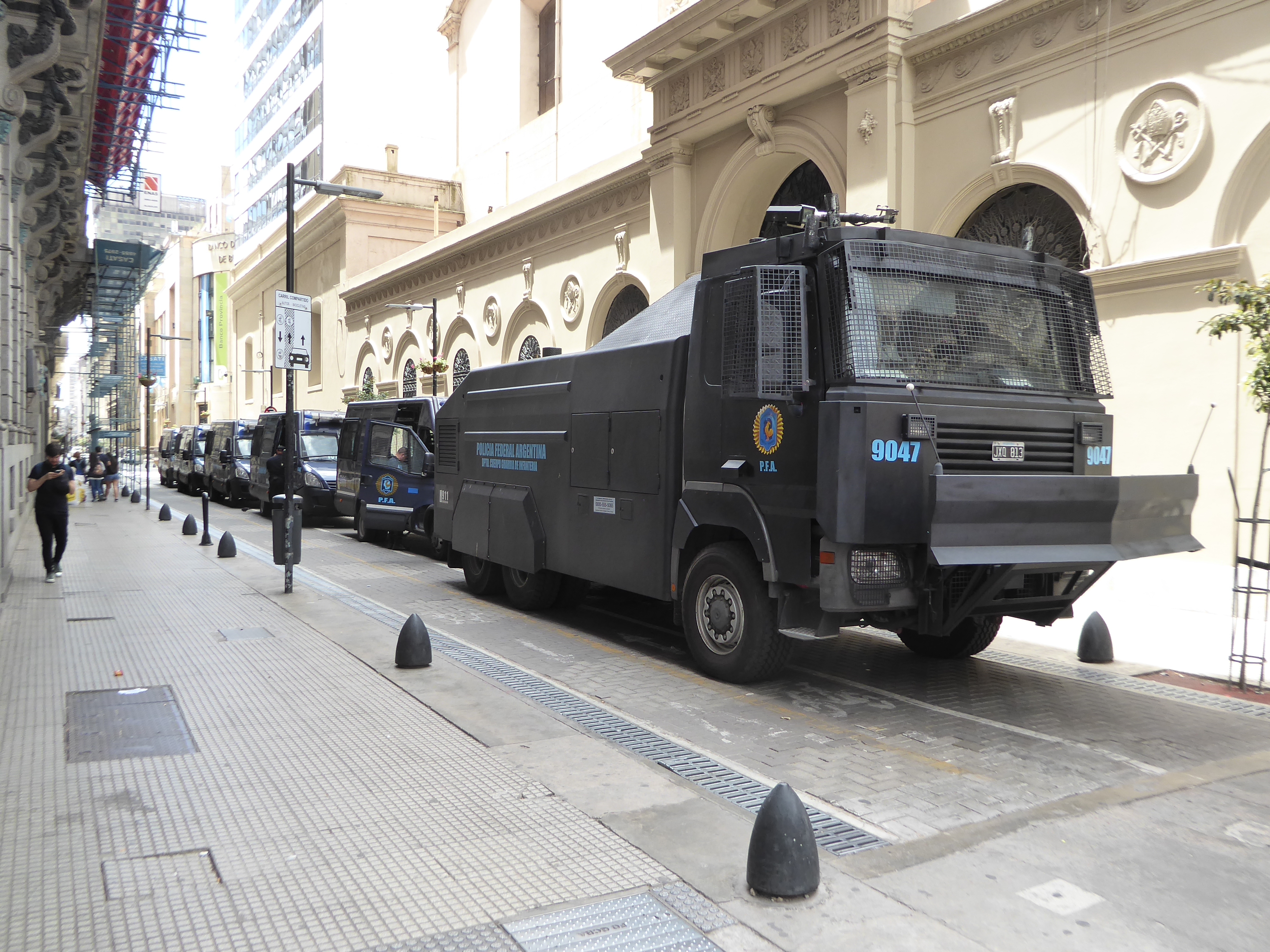 They're also ready with the kind of equipment that small-town police departments in the United States can only dream about.