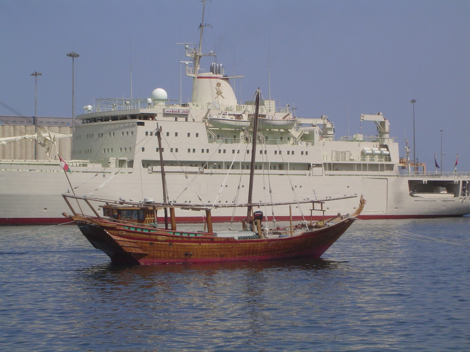 At anchor: old and new.