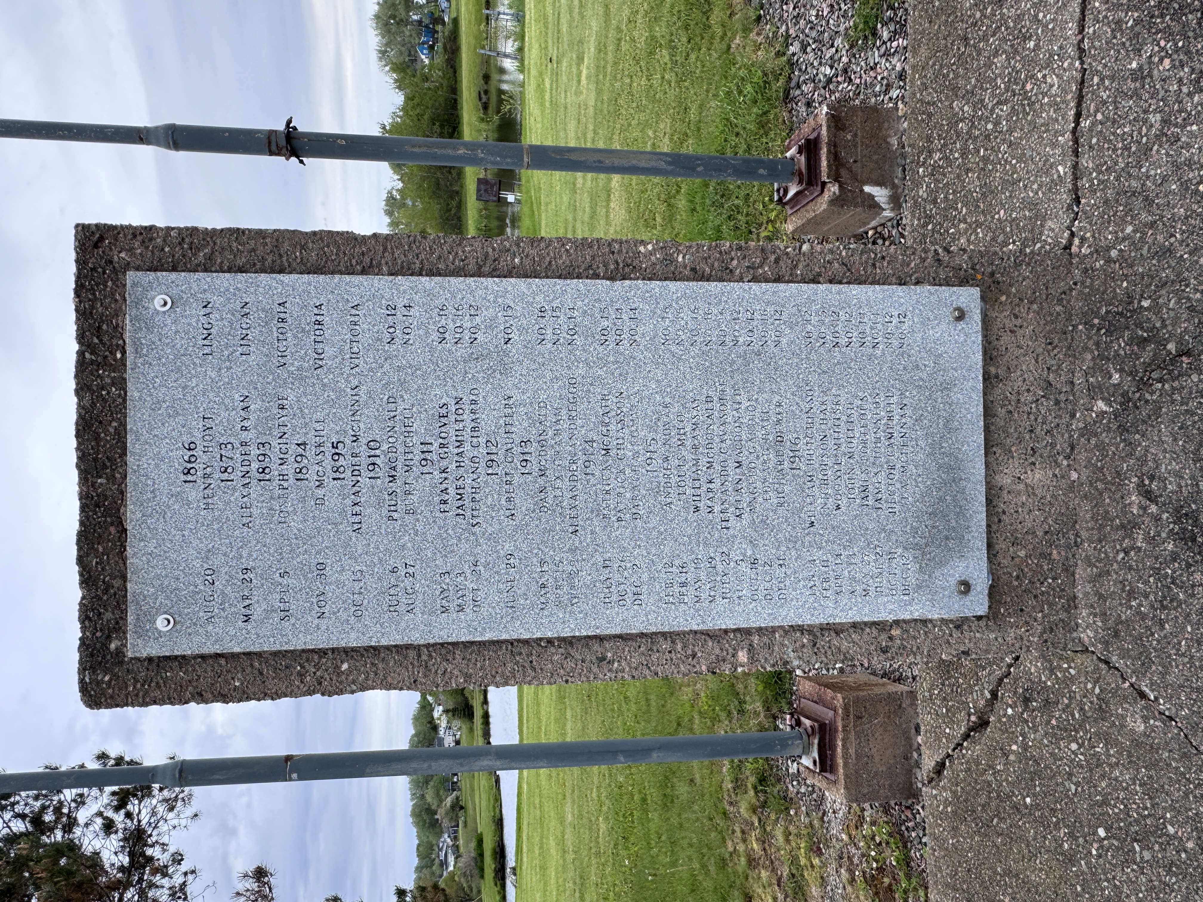 The first victim was in 1866, and there were four more by 1900.  Numbers crept up with coal production, until nine men died in 1915 and eigh