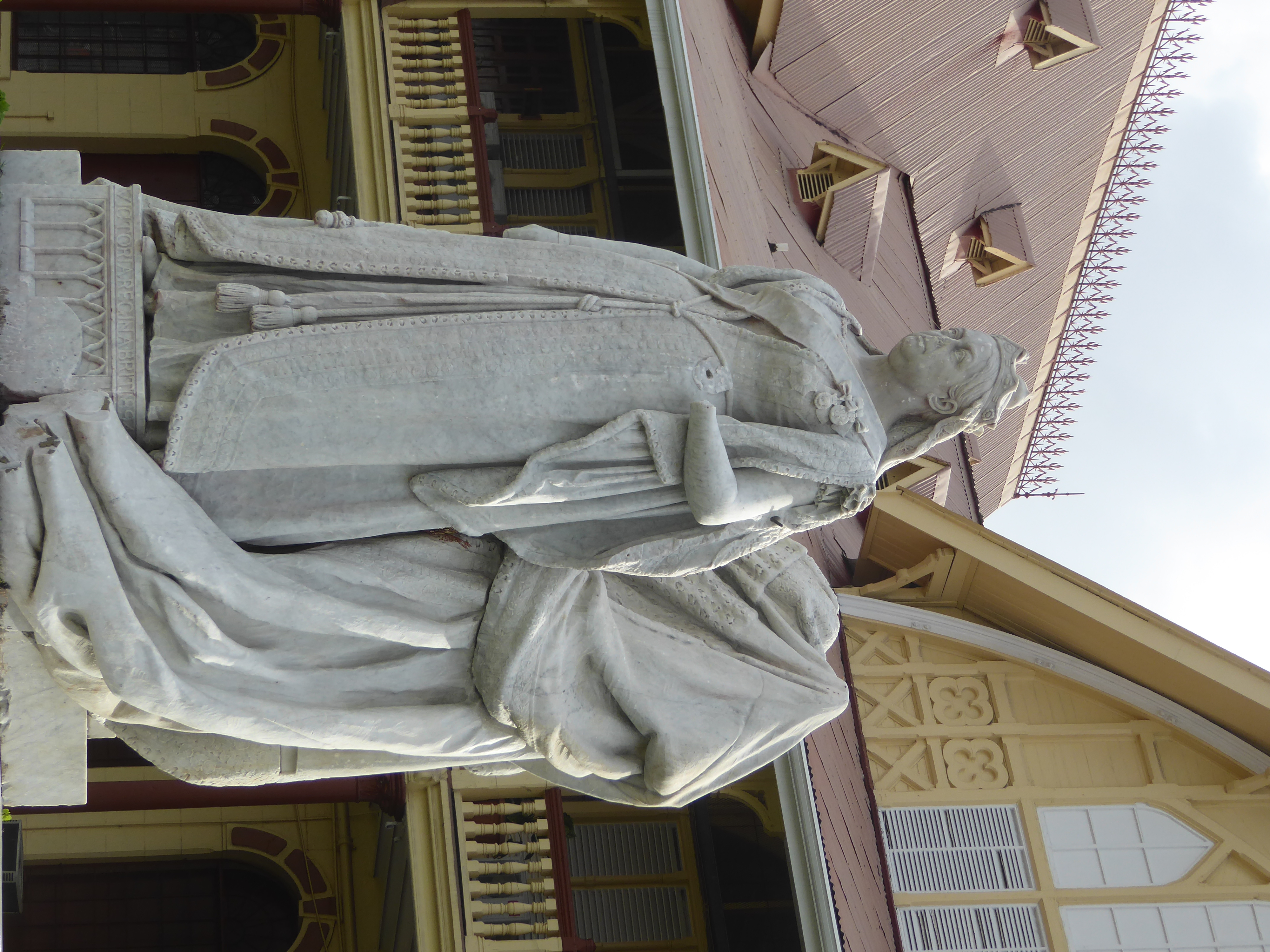 Guppy noticed as well what he called the "dumpy" statue of Queen Victoria. Perhaps she had already lost her hand.

Guppy himself 1925-2012 w