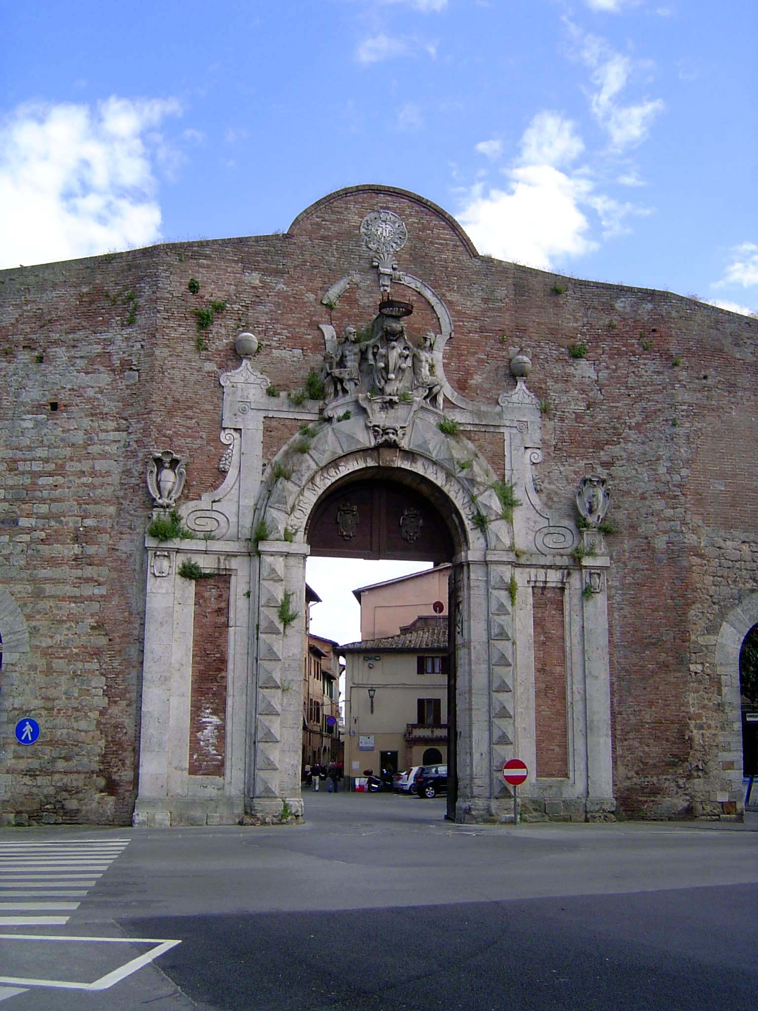 The Porta Camollia, the north gate to the historic city.