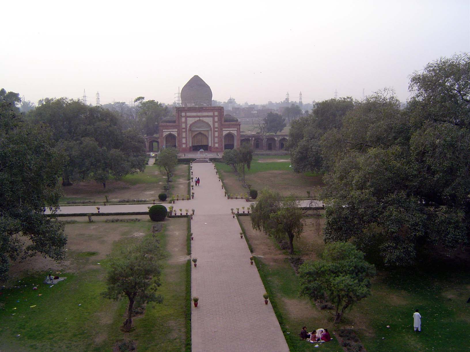 The view back to the mosque.