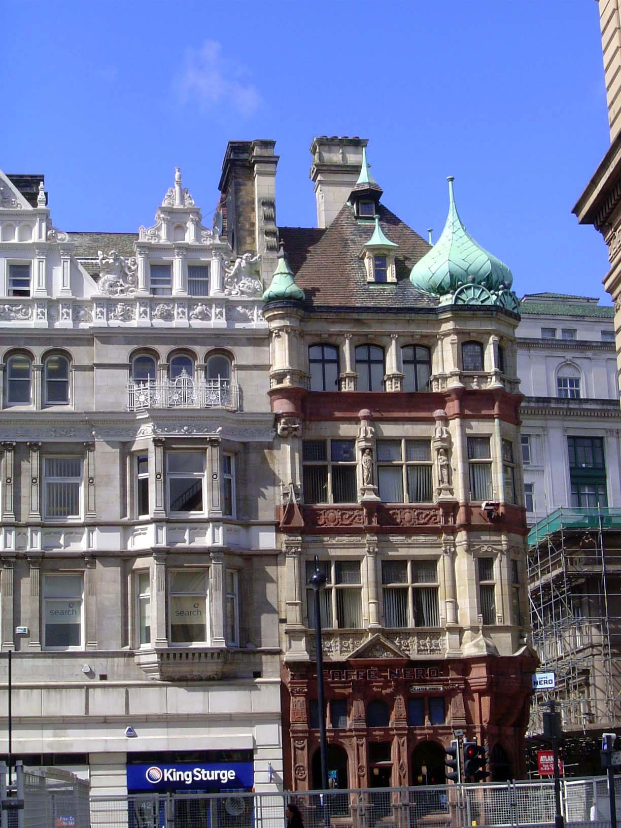 It's the former Adelphi Bank, designed by William Caroe, the father of Olaf Caroe, the last British governor of India's North West Frontier