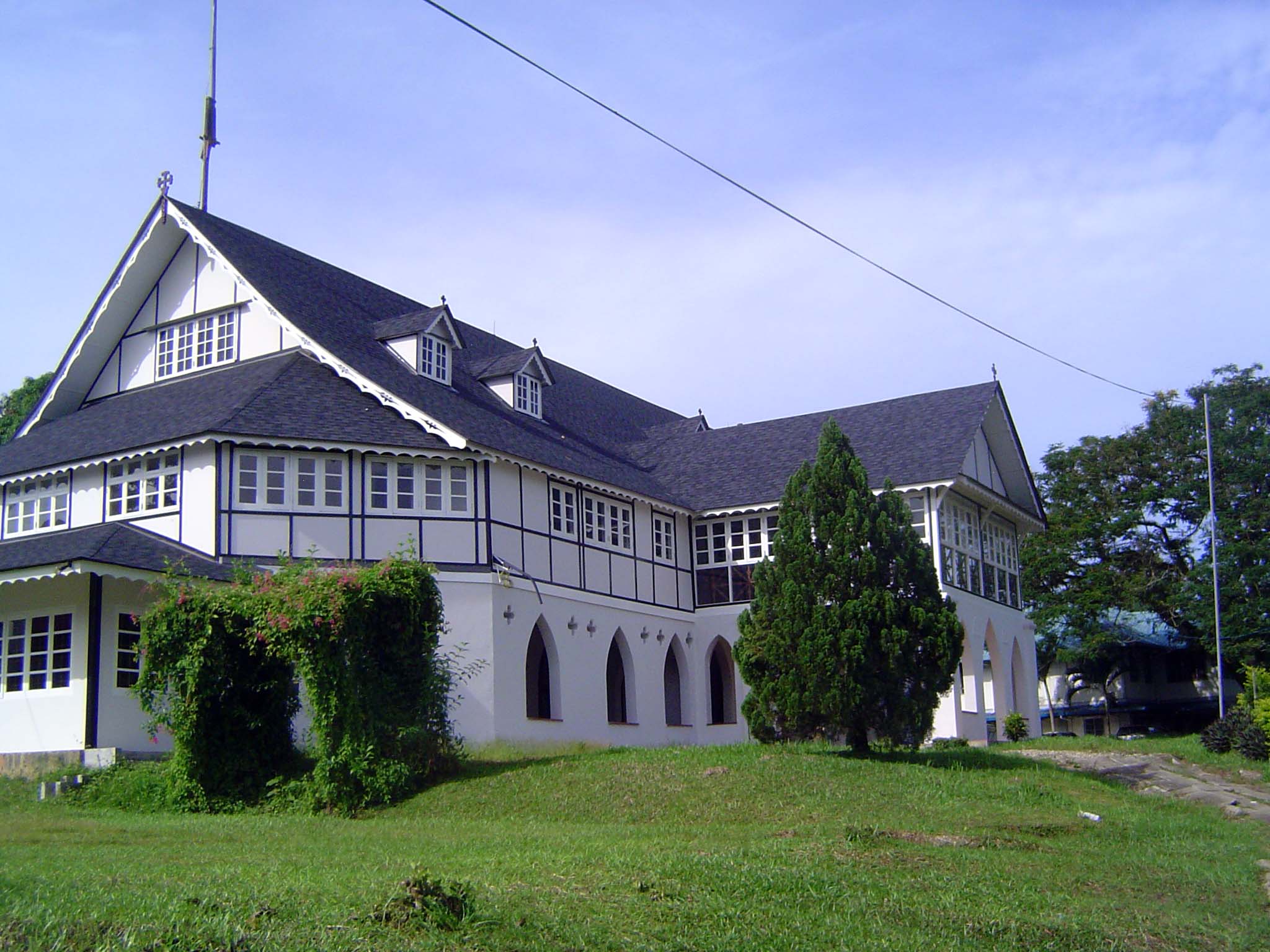 Near the church, the so-called Bishop's House was originally a Chinese-owned private home. It later became a boarding school and is now the