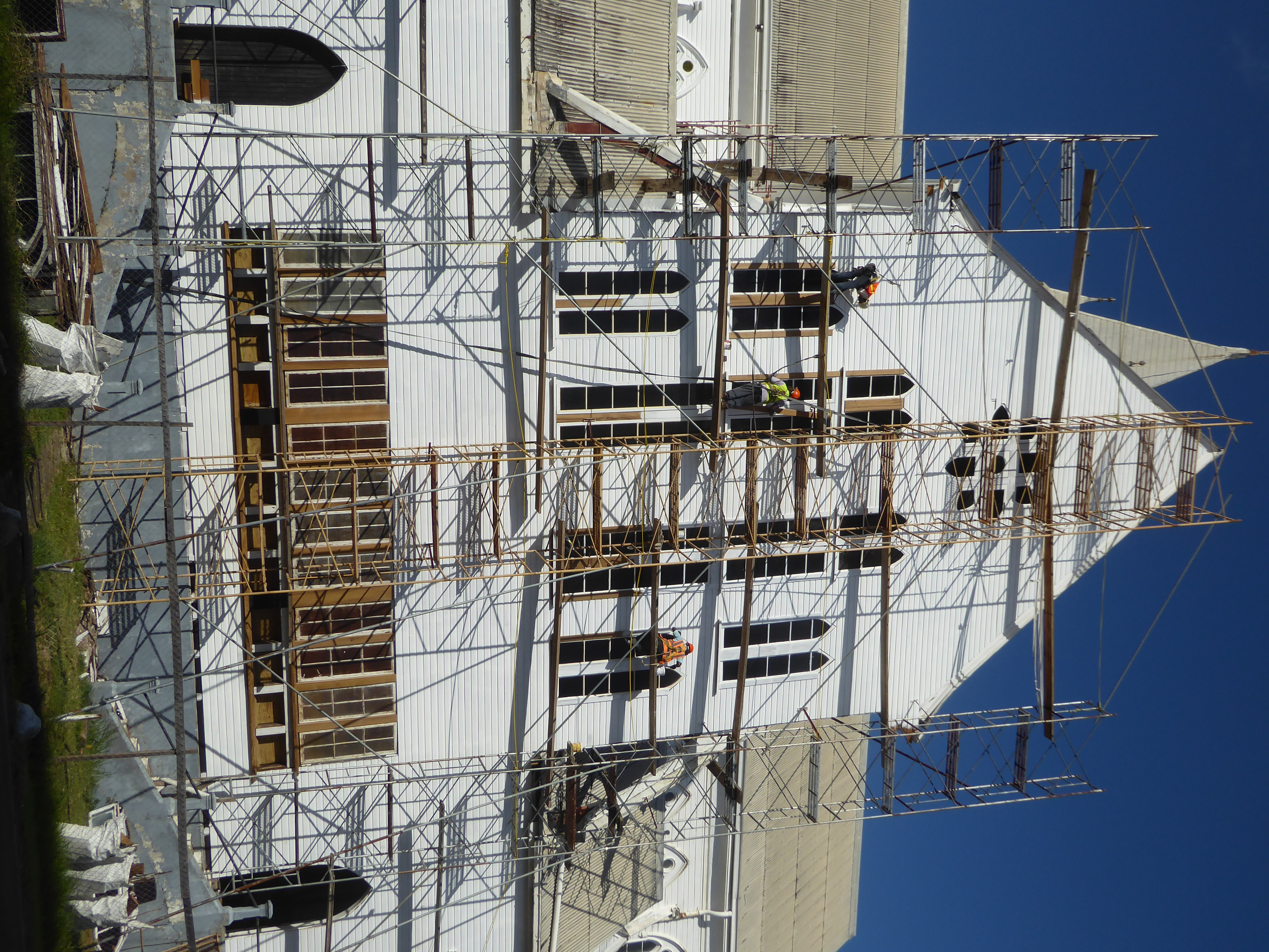 Maintenance work was continuing in 2020. Rodway has a photograph showing a reticulated network of dark-colored half-timbering.
