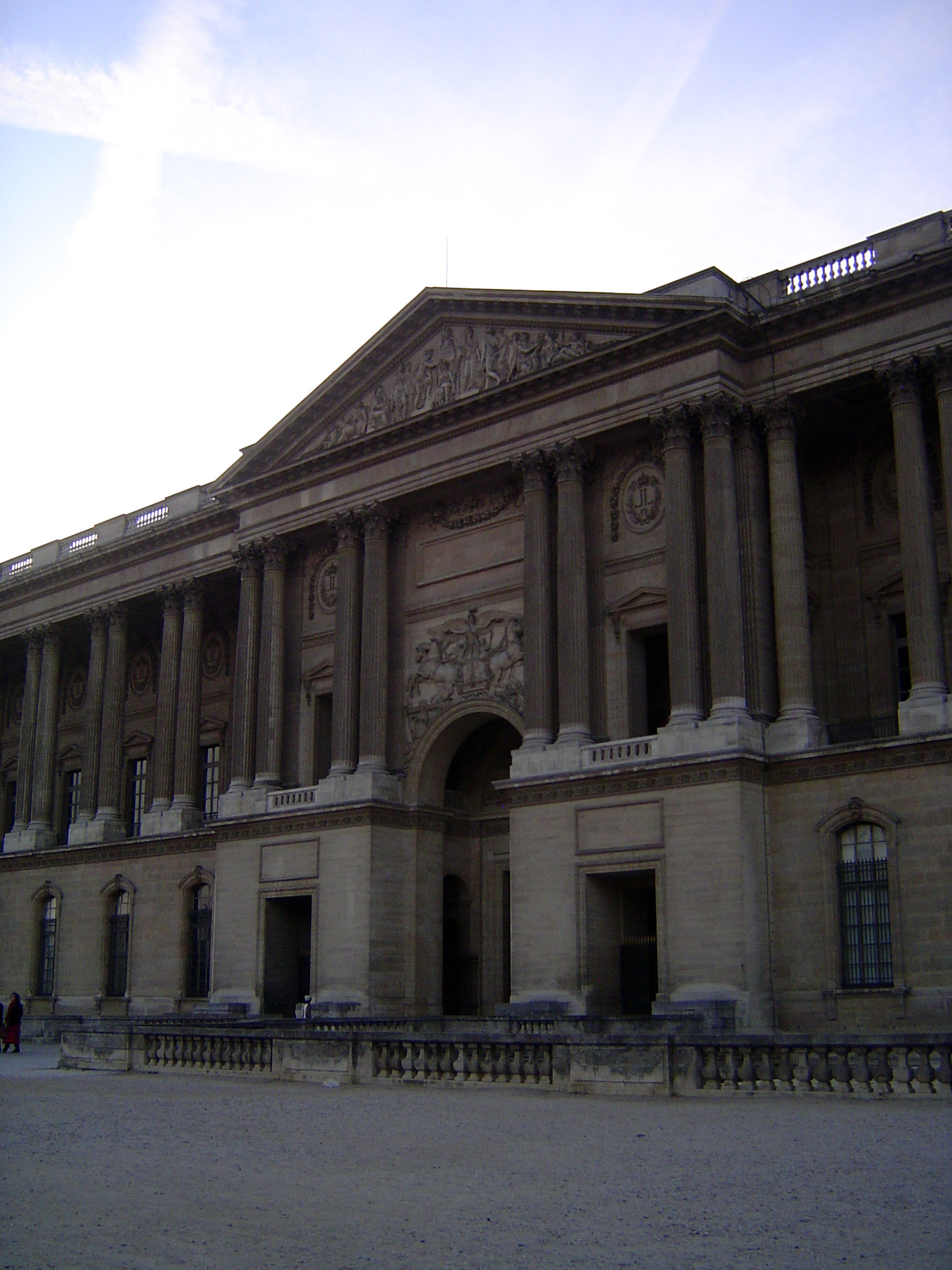 The four wings of the Cour Carrée were not finished before Napoleon's time. Louis XIV, who much preferred Versailles, did little to move thi