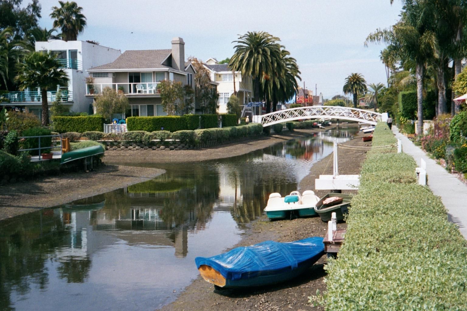 West to the sea and Venice, seen here long after its canals had been restored in 1994. Venice of America was a speculative undertaking by a