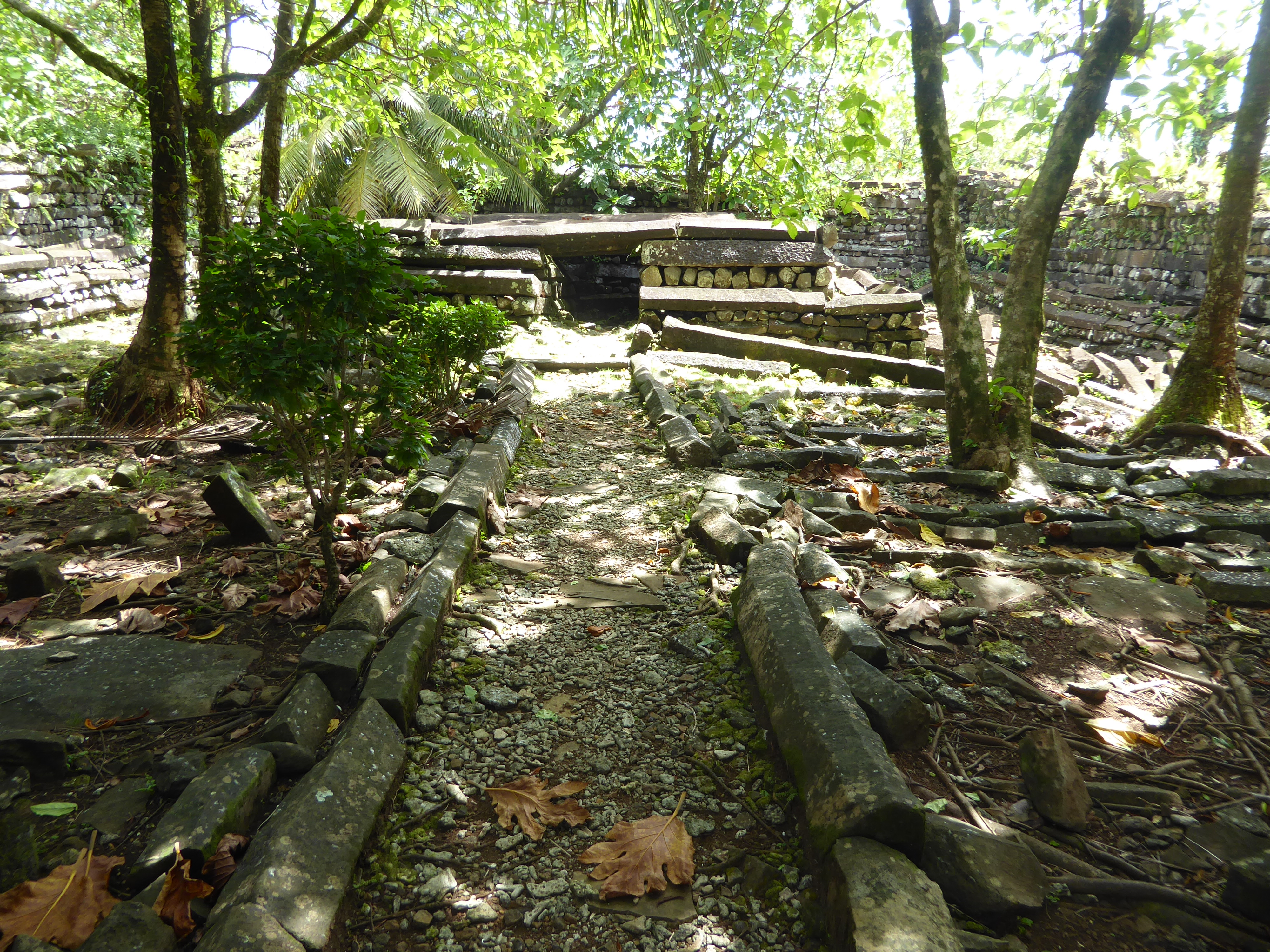 Robert Trumbull, the Times correspondent, writes Pacific Paradise,p. 83 that "this enclosure was the only part of Nan Madol that the governm