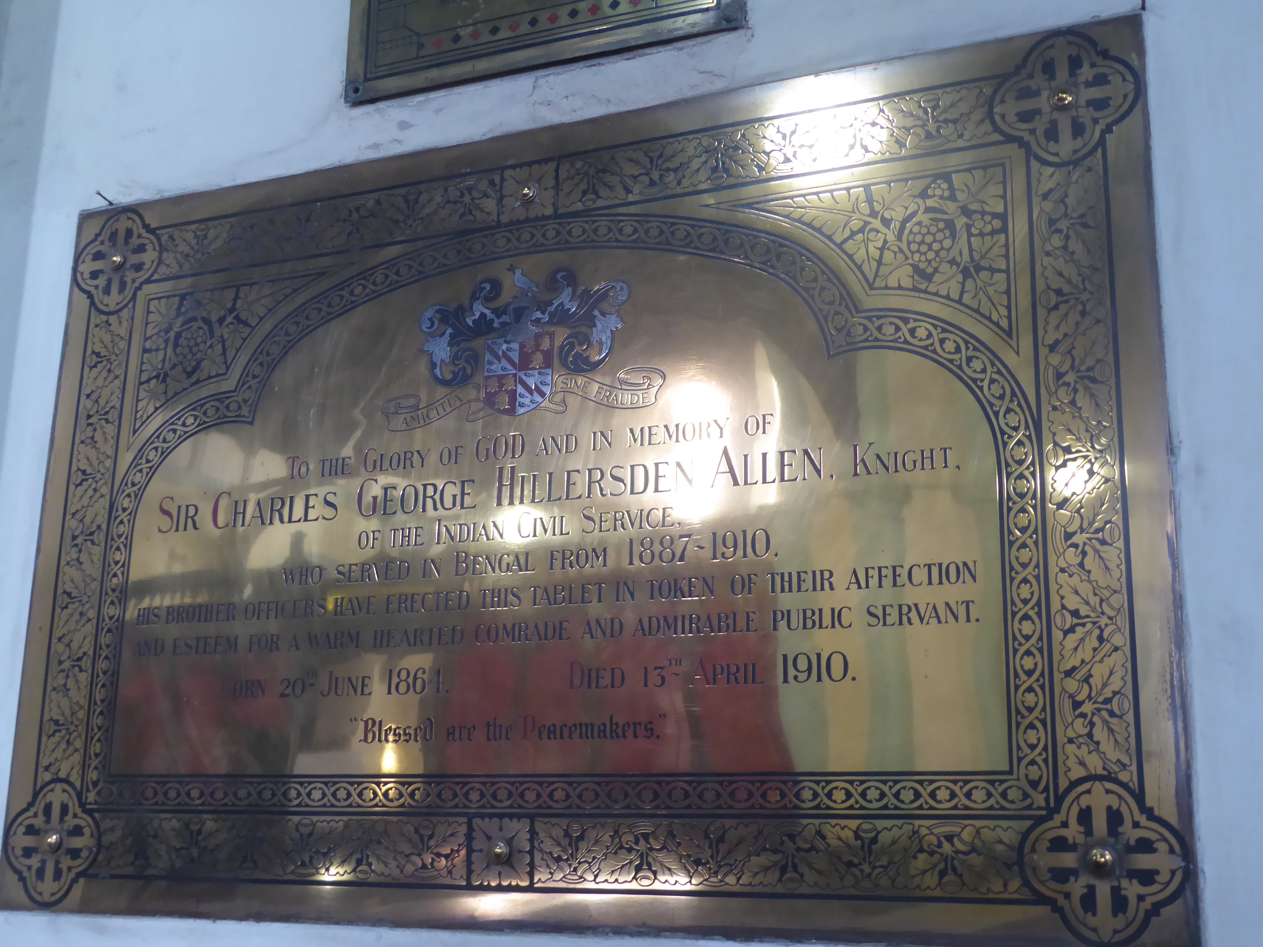 Allen had arrived in India fresh from Balliol in 1887, aged 23. Twenty three years later, he died as chief secretary of the Bengal governmen