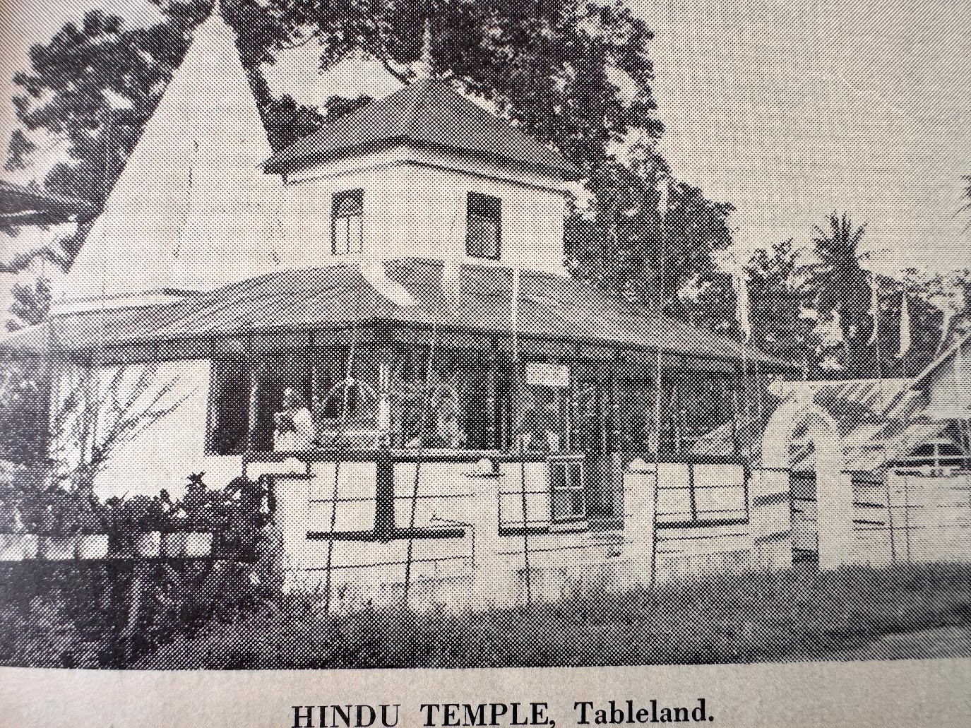 Temples were prohibited in the early days but were built by the 1870s and probably a bit earlier.  Here's a photograph of one of the oldest