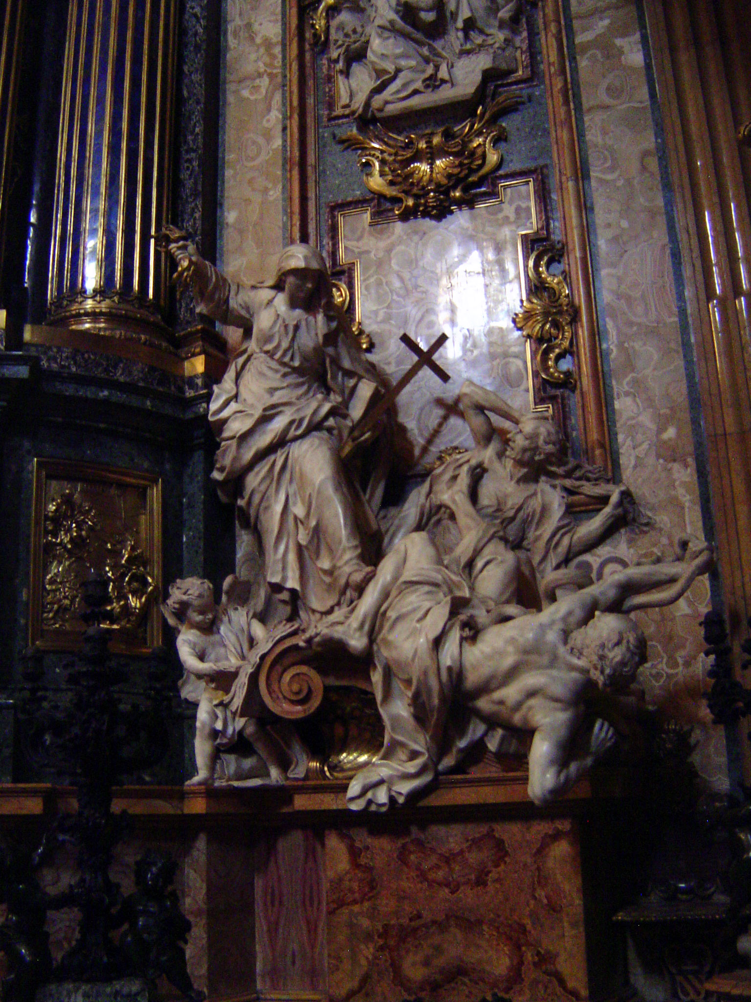 On the right, "The Triumph of Religion over Heresy."