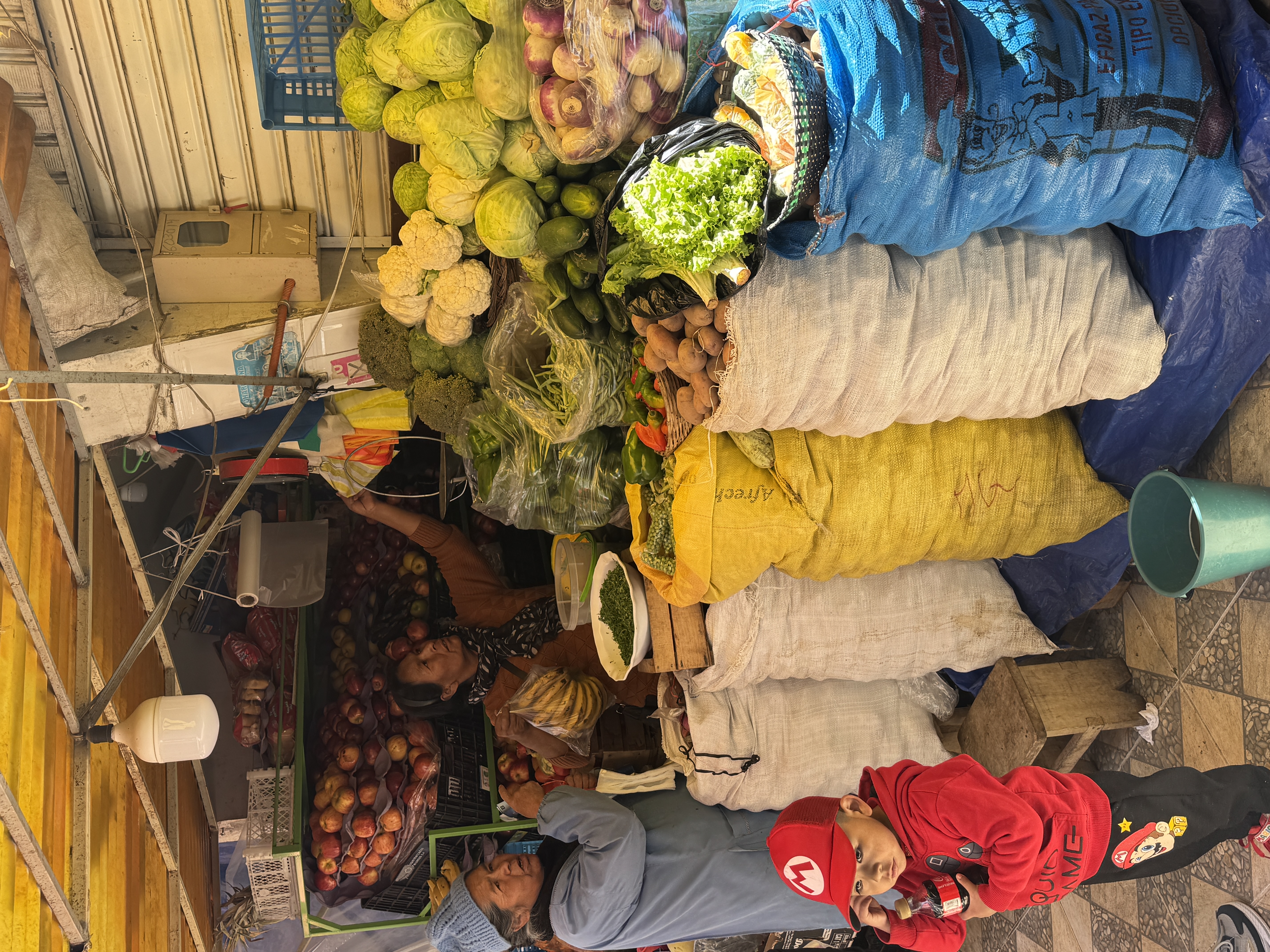 The market was busy as always.
