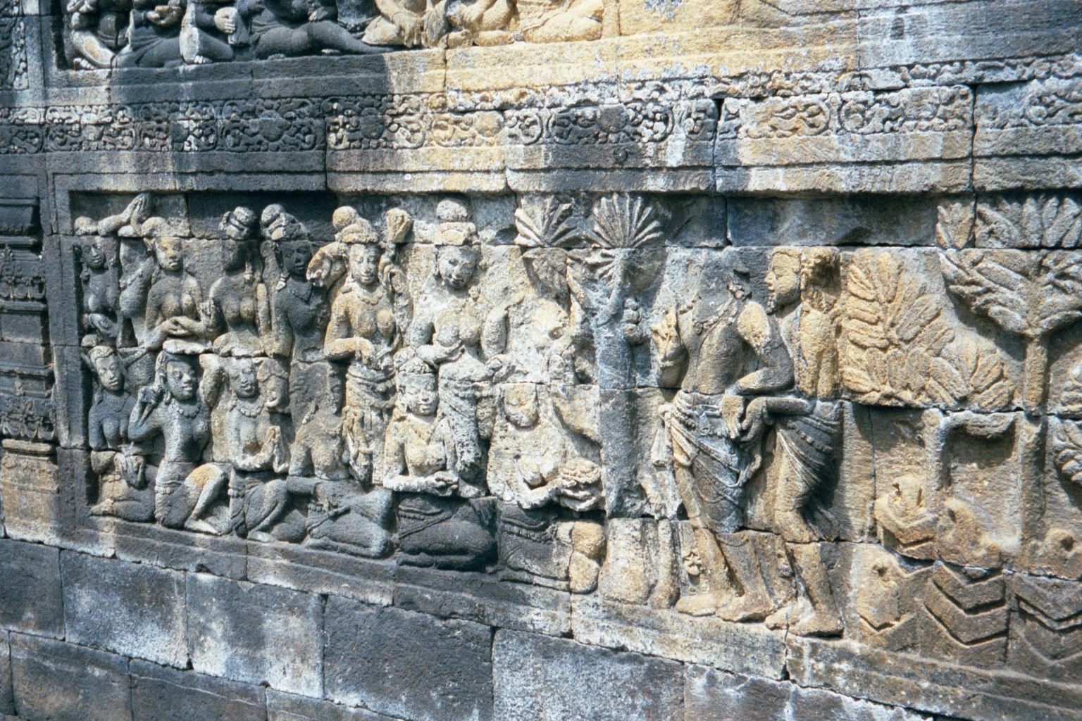 He sets off again, only to be met by eight nymphs. He sets out again and again, until he is met by 32 nymphs. Everywhere he succeeds, except