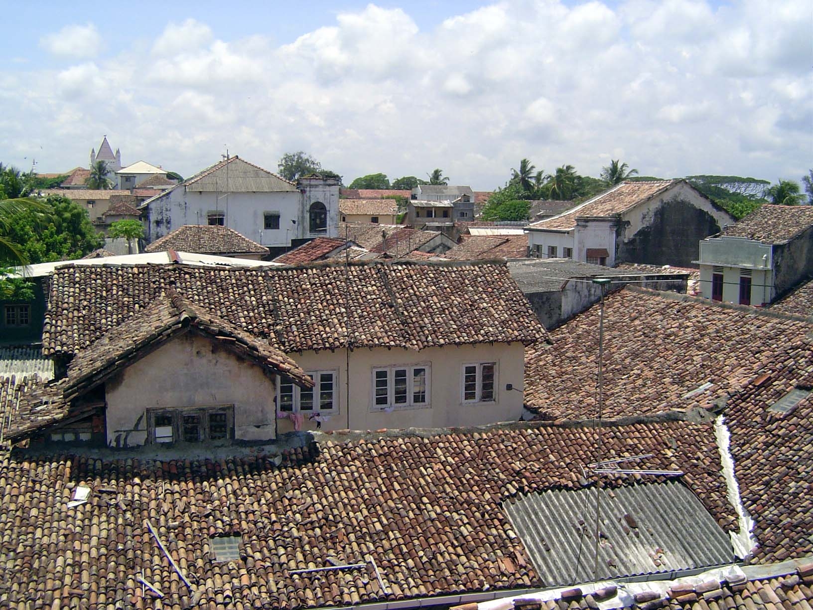 From the roof, toward All Saints.