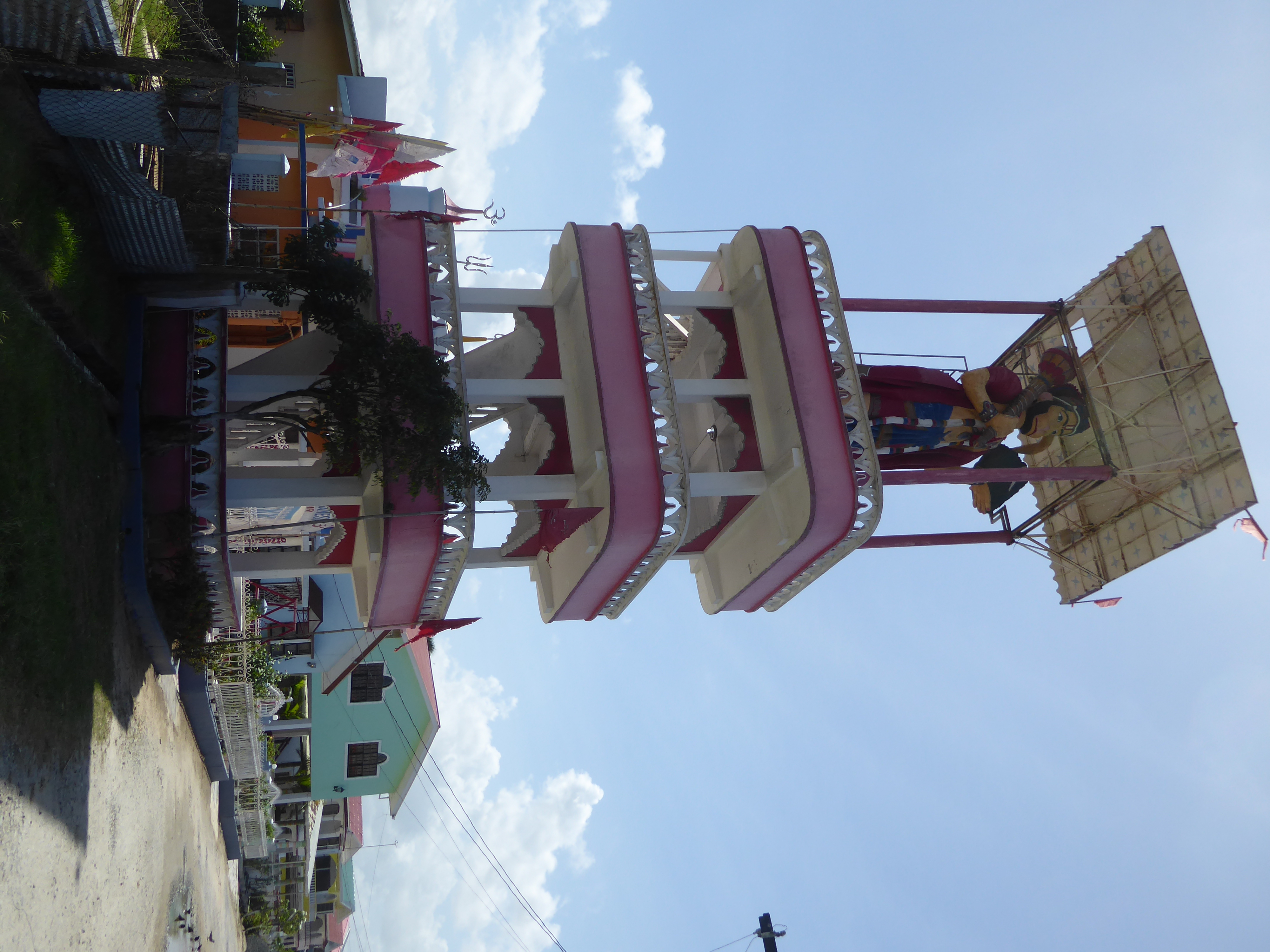 This unusual monument to Hanuman is close to proof positive that the villagers are Hindus, not Muslims.