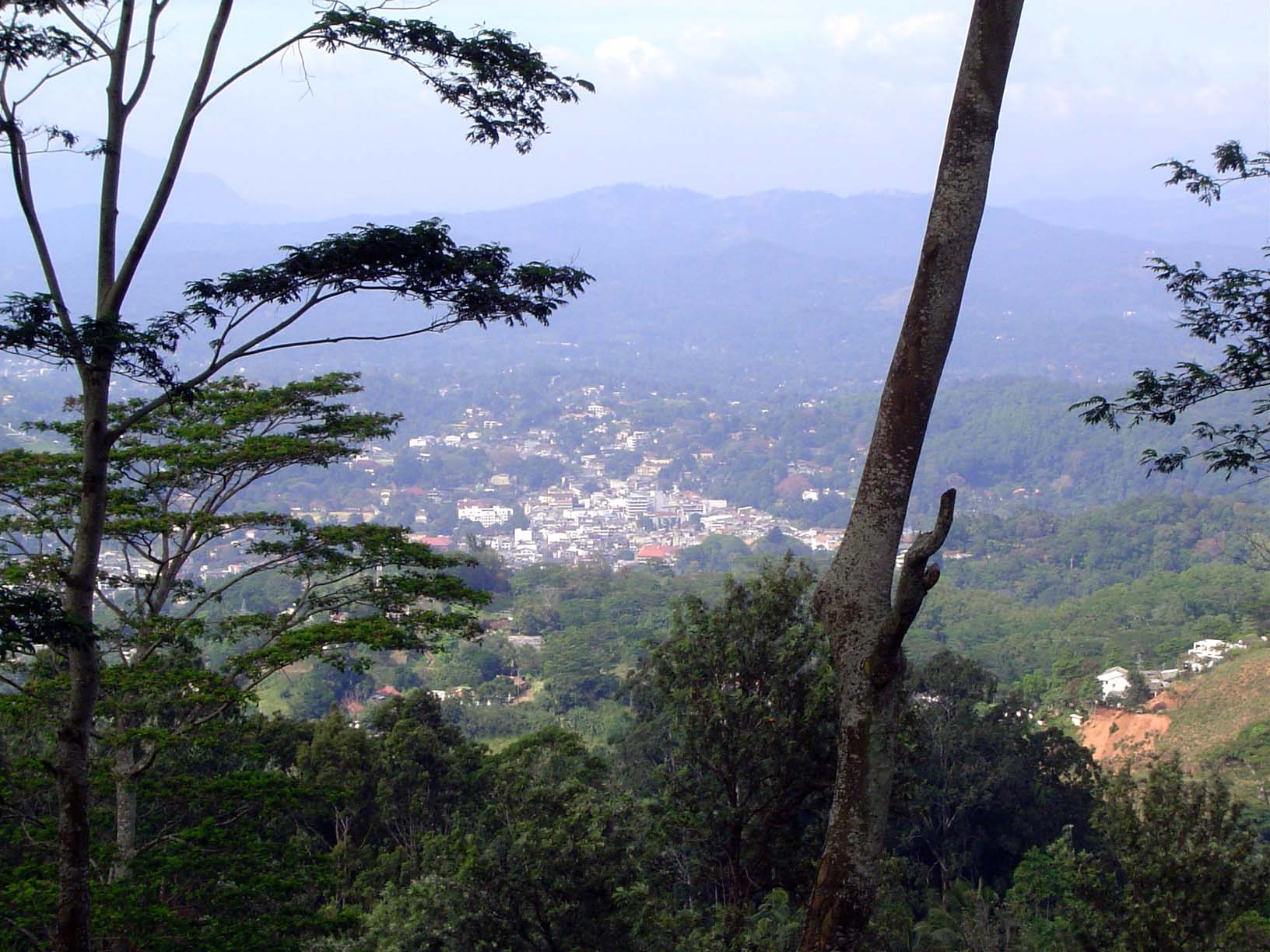 We're climbing above Kandy.
