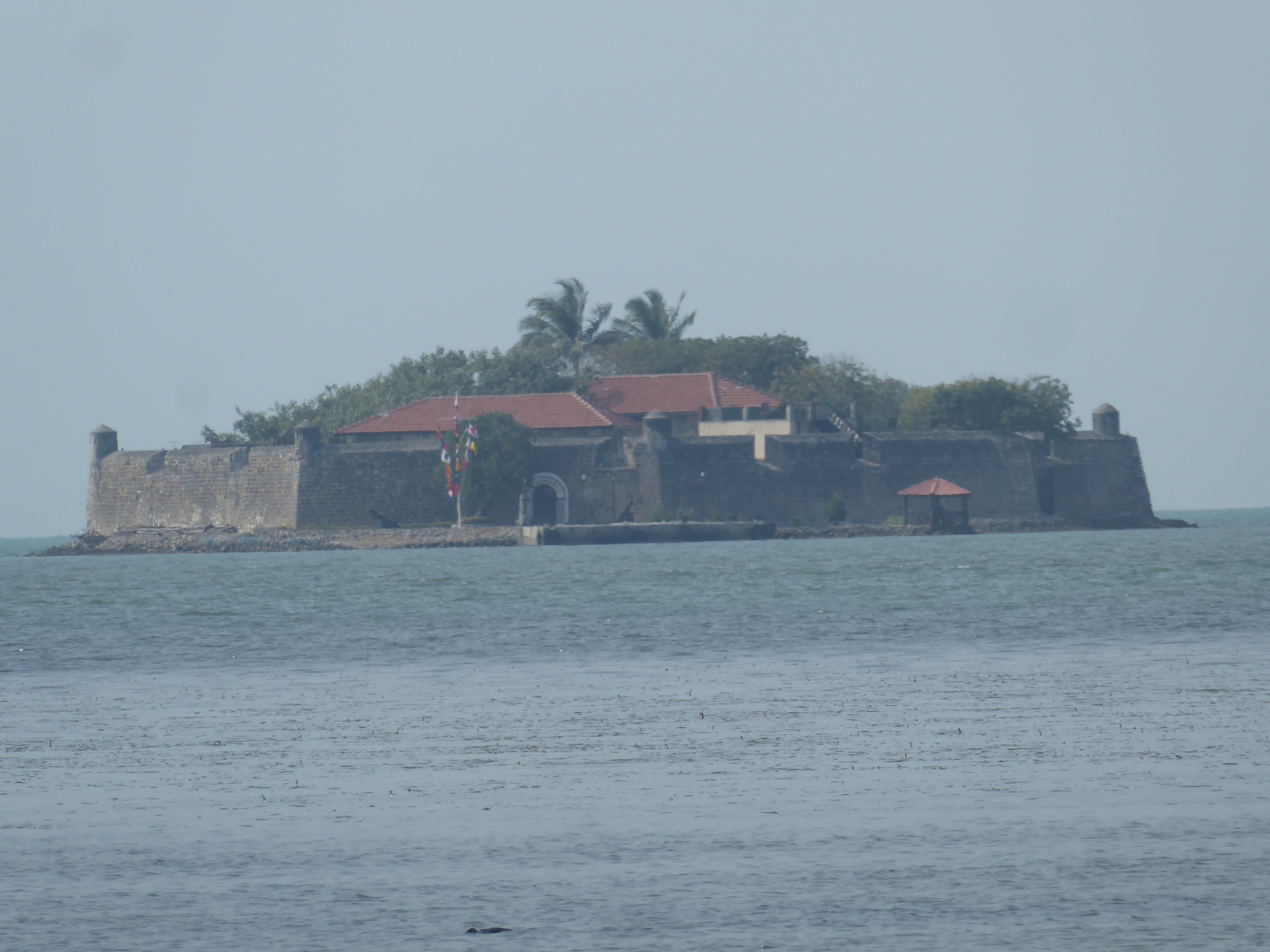 Across a mile of water, there's another old fort still manned by the Sri Lankan Navy and raising a bit of cash of the side by operating the
