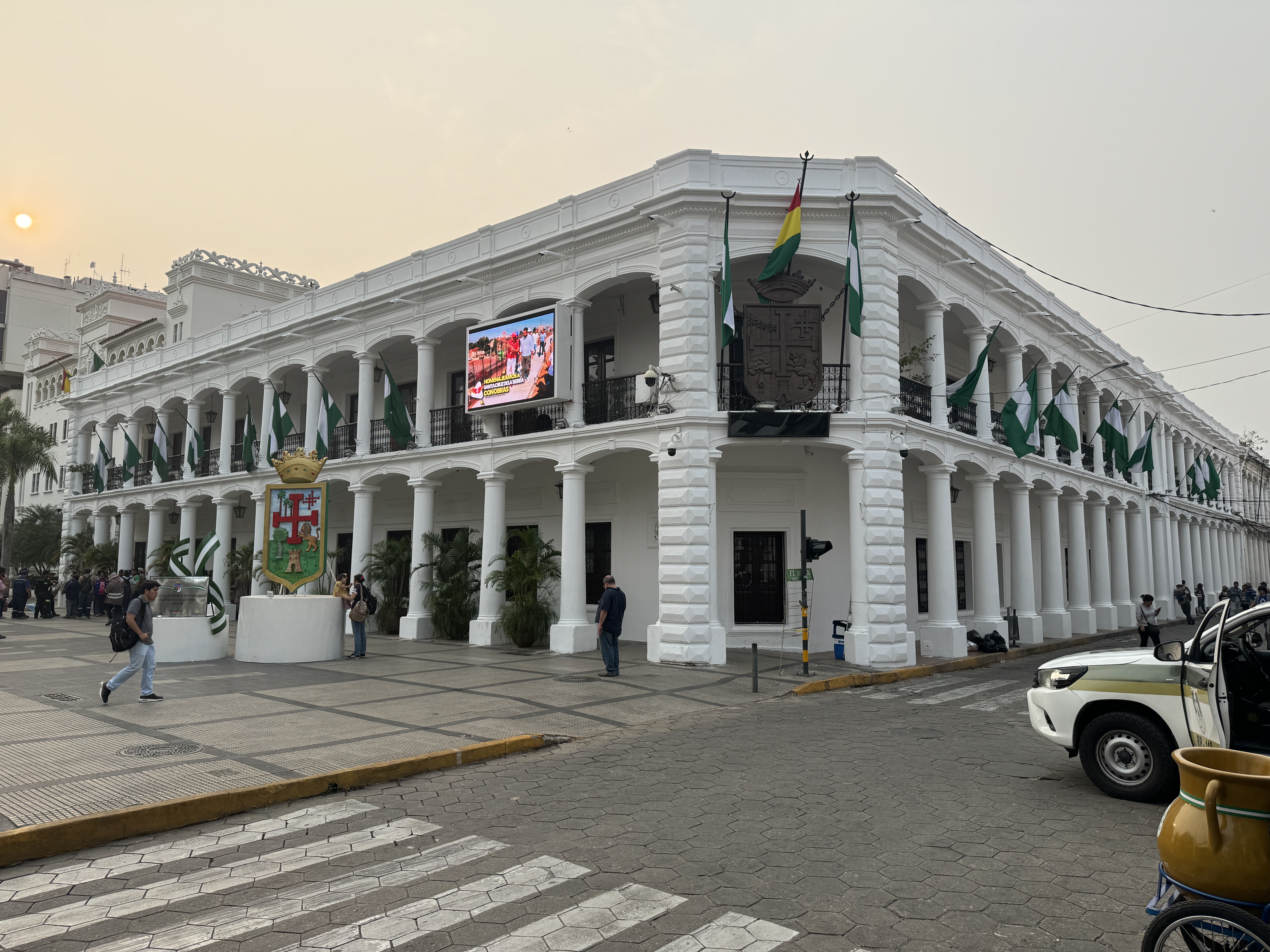 Still on the plaza but facing the cathedral, this is the city hall.   Every time I see a building like this, I wish I had the local monopoly