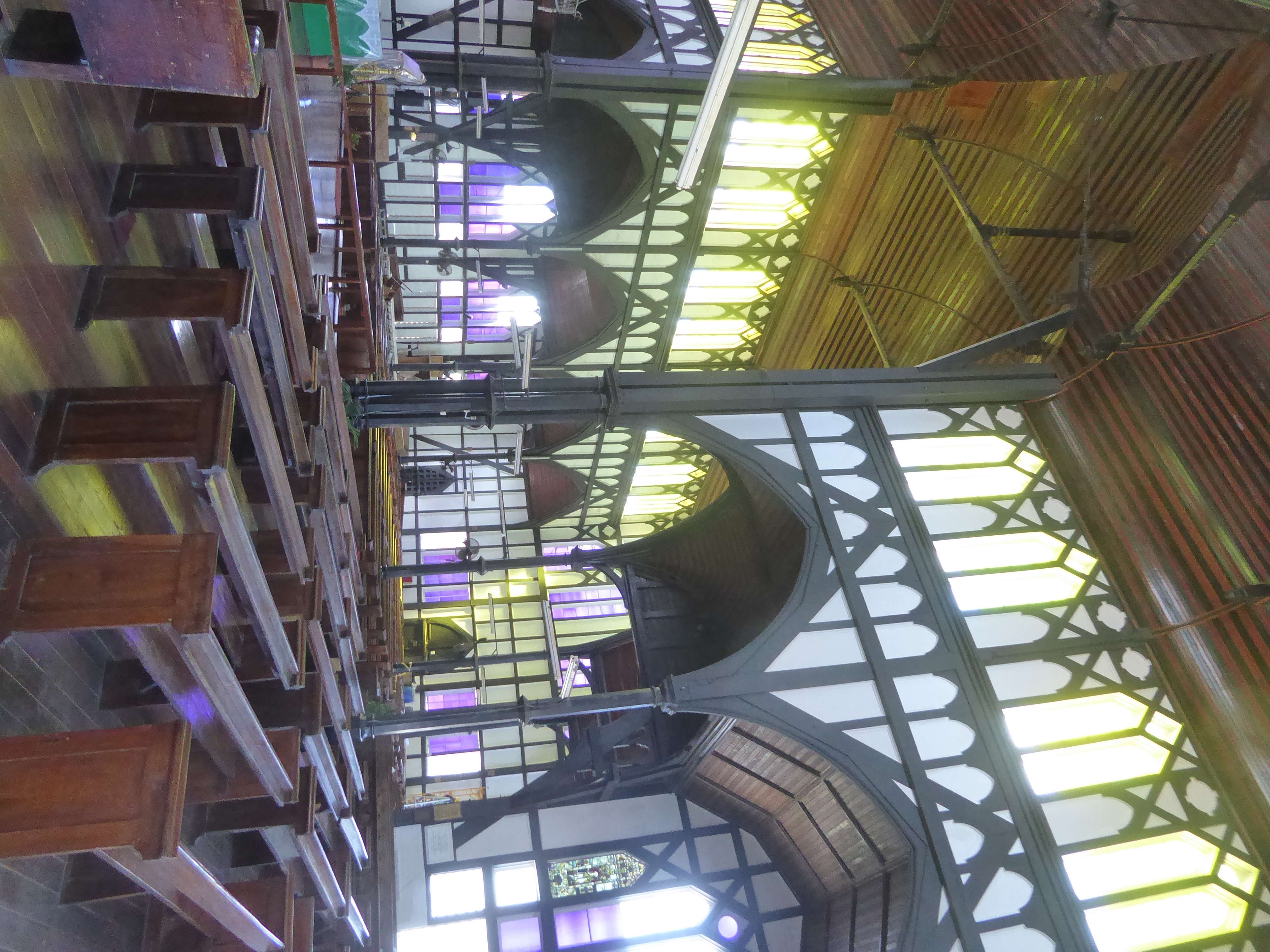 The architect, Arthur Blomfield, never visited British Guiana and only reluctantly agreed to build with wood.
