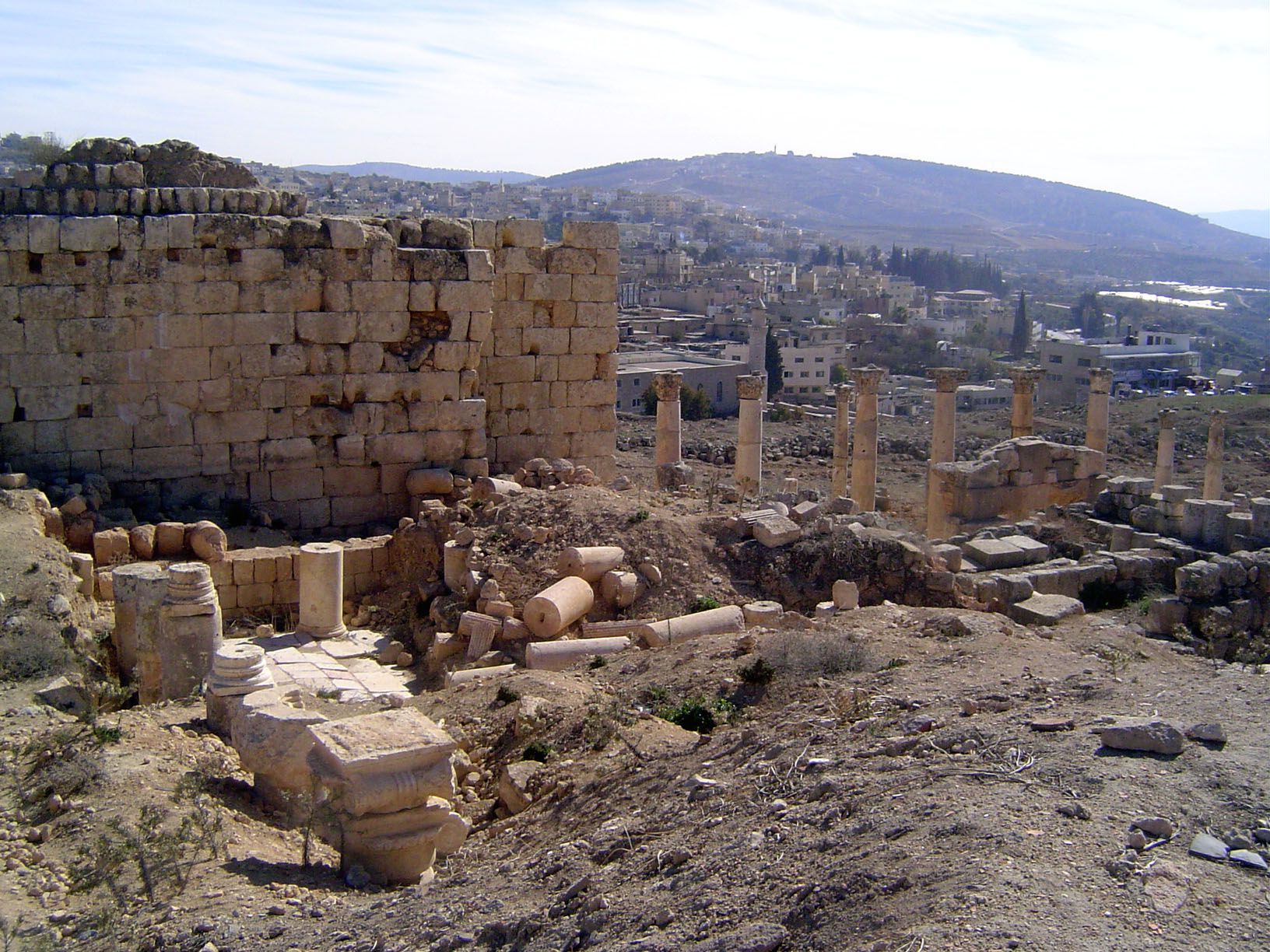 The view from behind, where the archaeologists still have plenty to do.