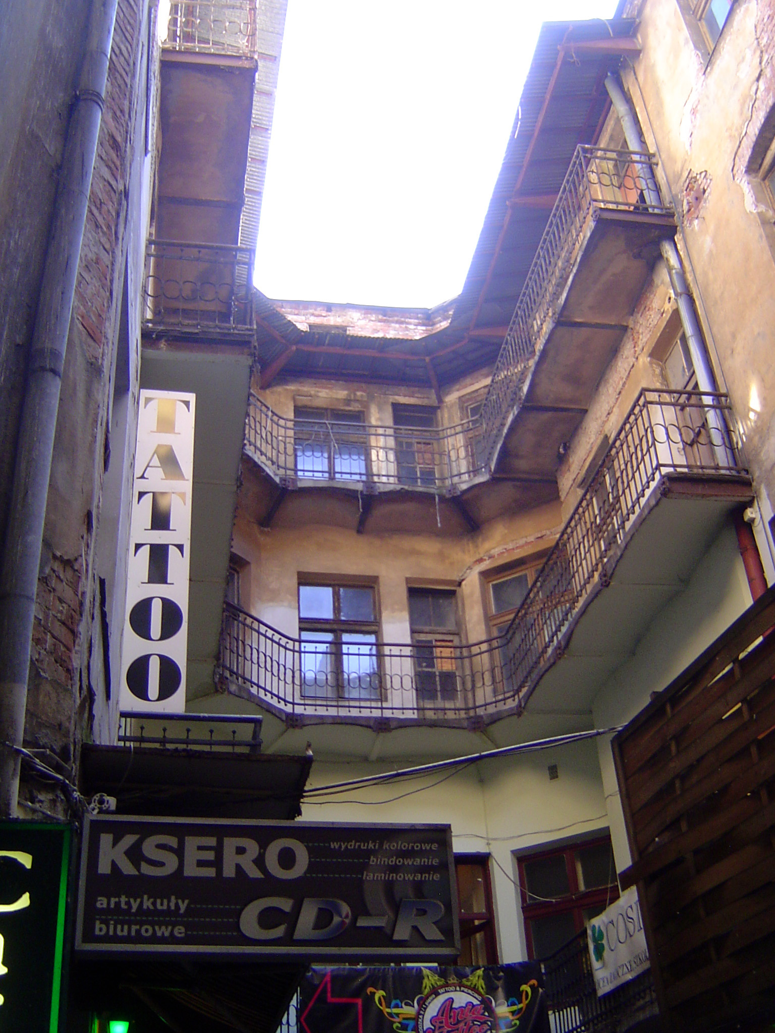 The courtyard.