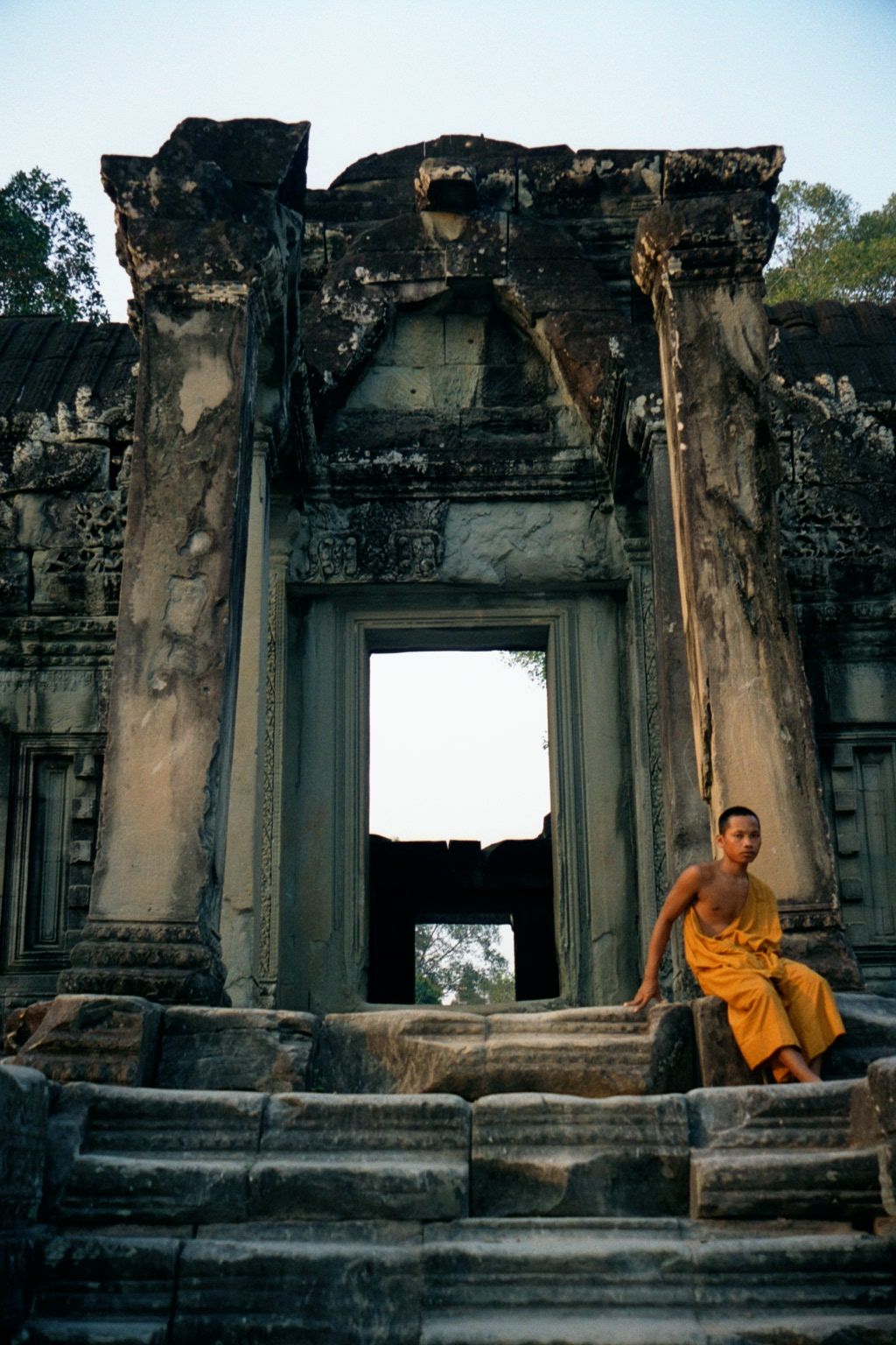 Note the square columns: they're characteristic of Angkor Wat. Round ones—and there are some—were added later.
