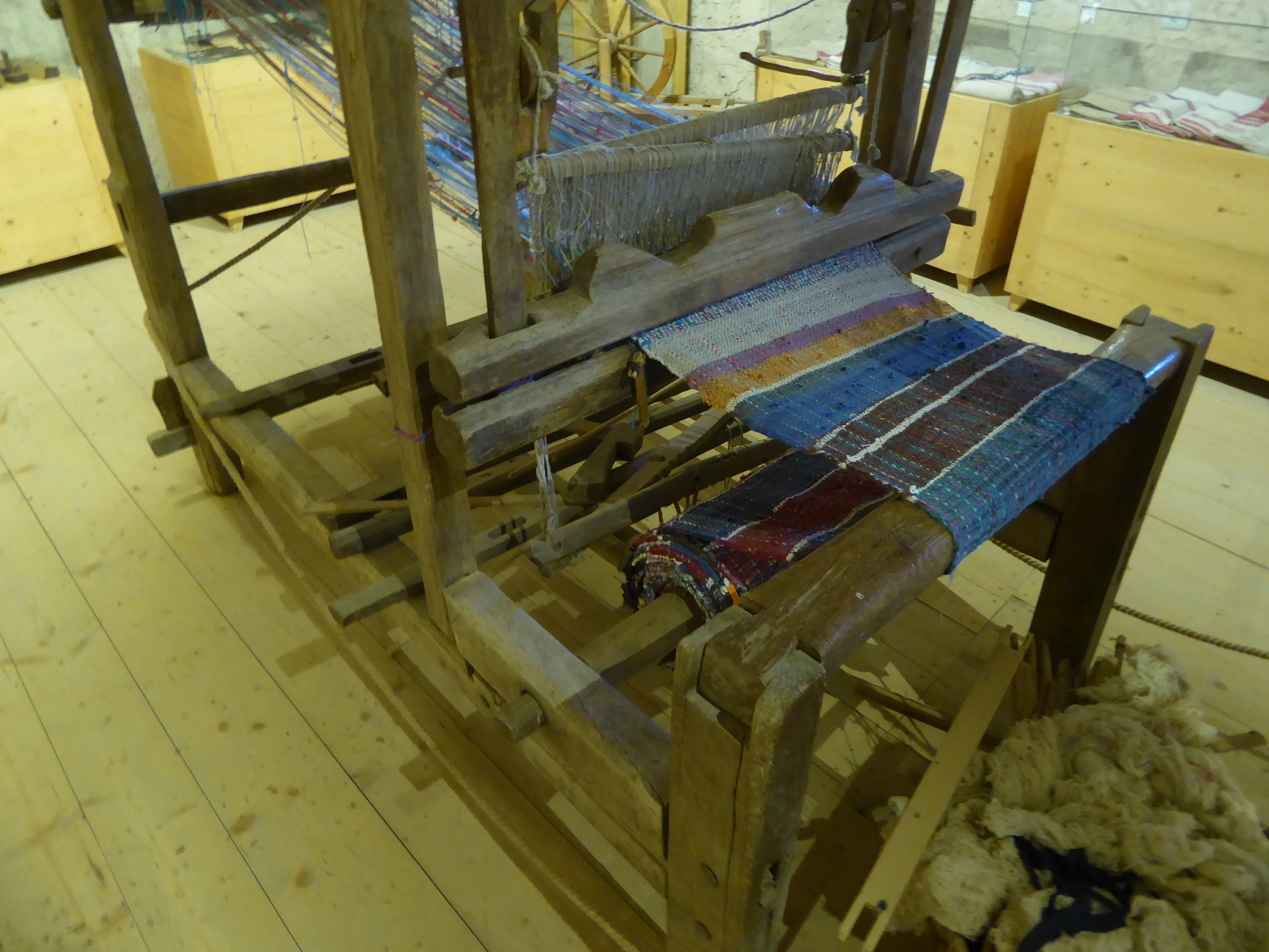 There's a loom, too. Nagelbach says that women spent countless hours spinning but not weaving, which instead was usually the occupation of m