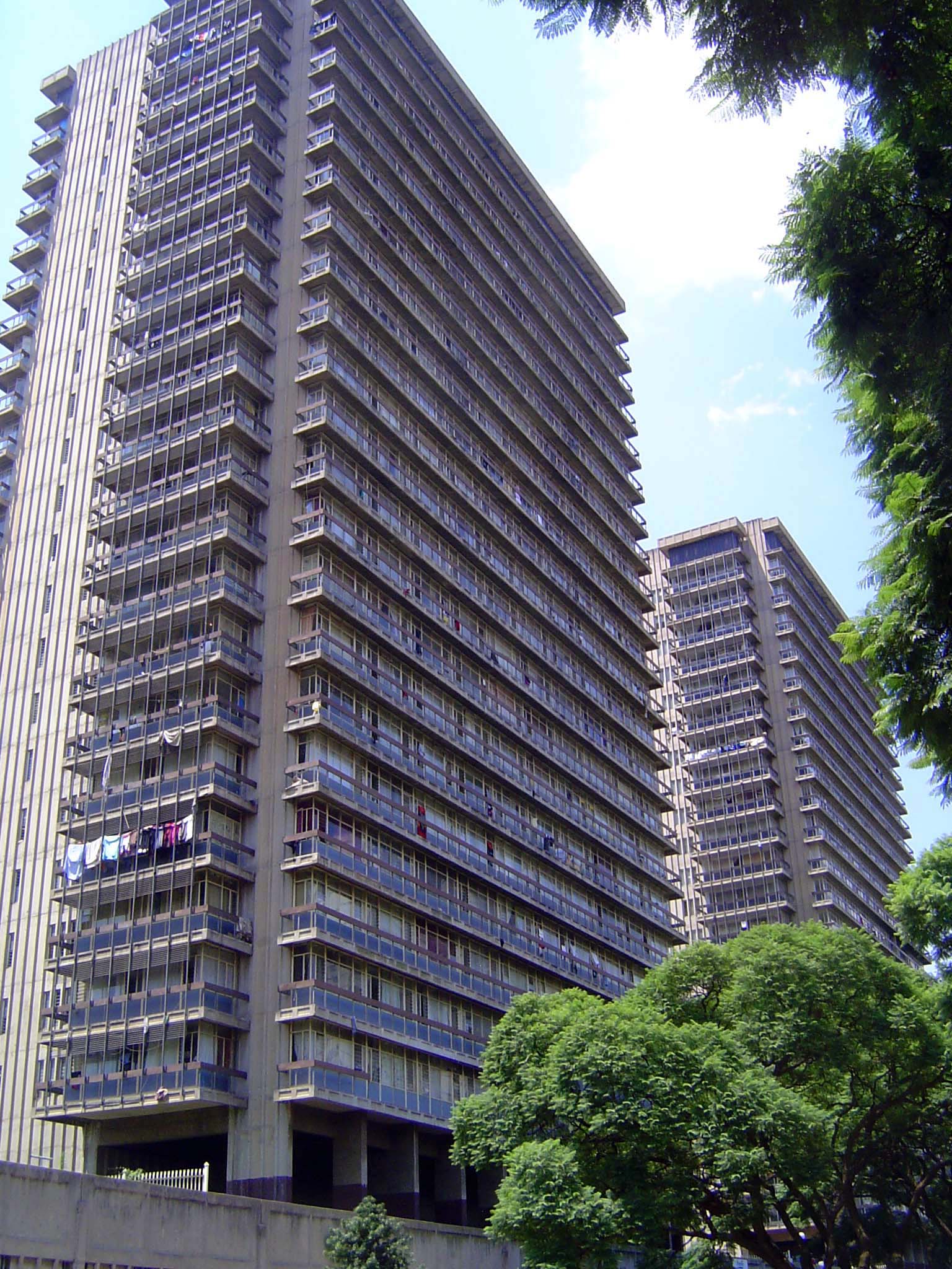 The buildings occupy the former site of Schubart Park.
