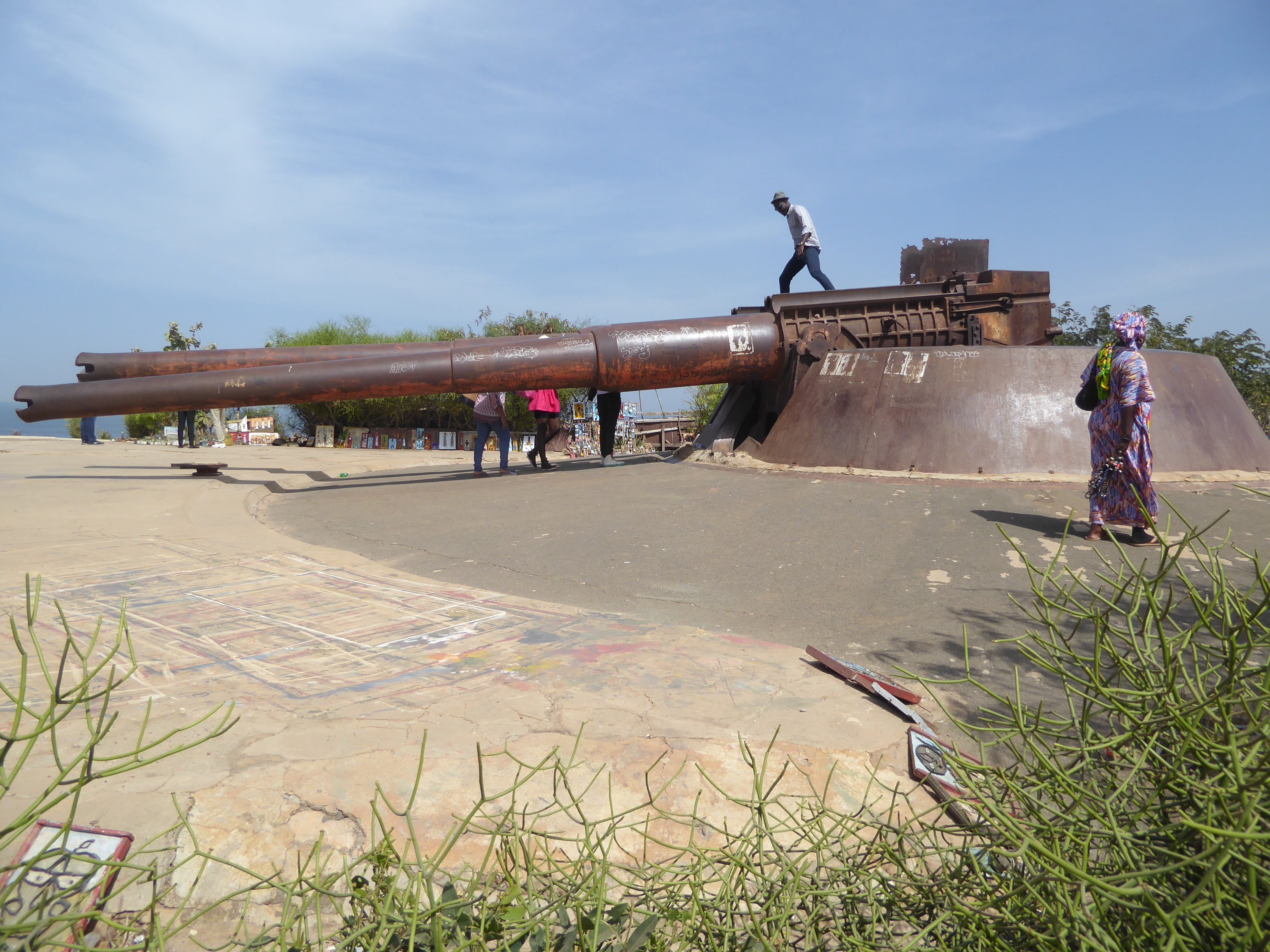 Here's a crowd-pleaser, a 240mm twin-mount gun installed on a French battleship in 1902 but moved here somehow! in 1934.