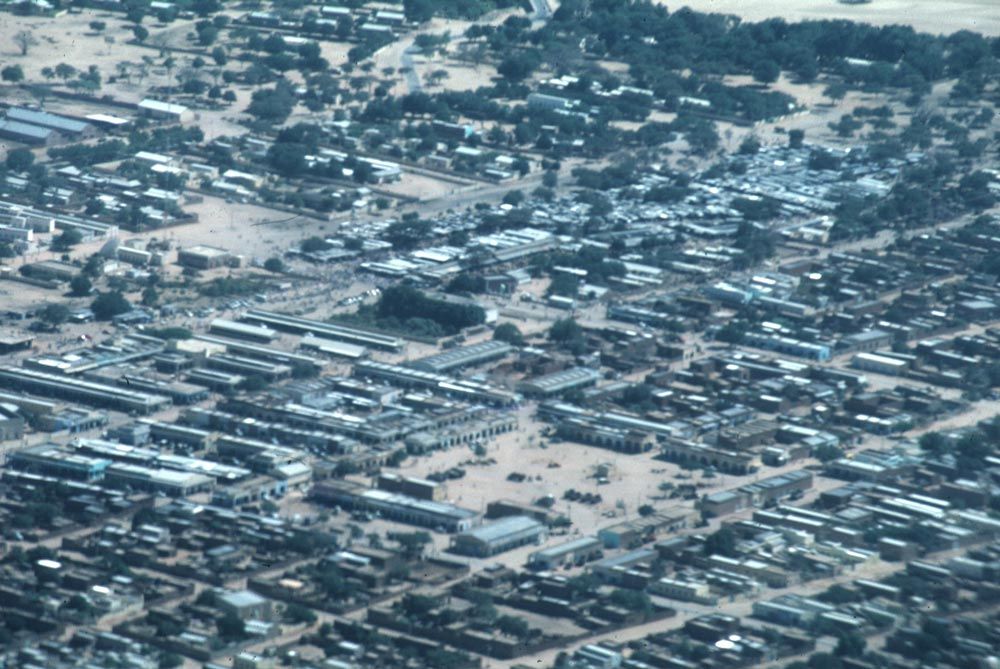 Out in the far west: Nyala, with its own civic plaza.