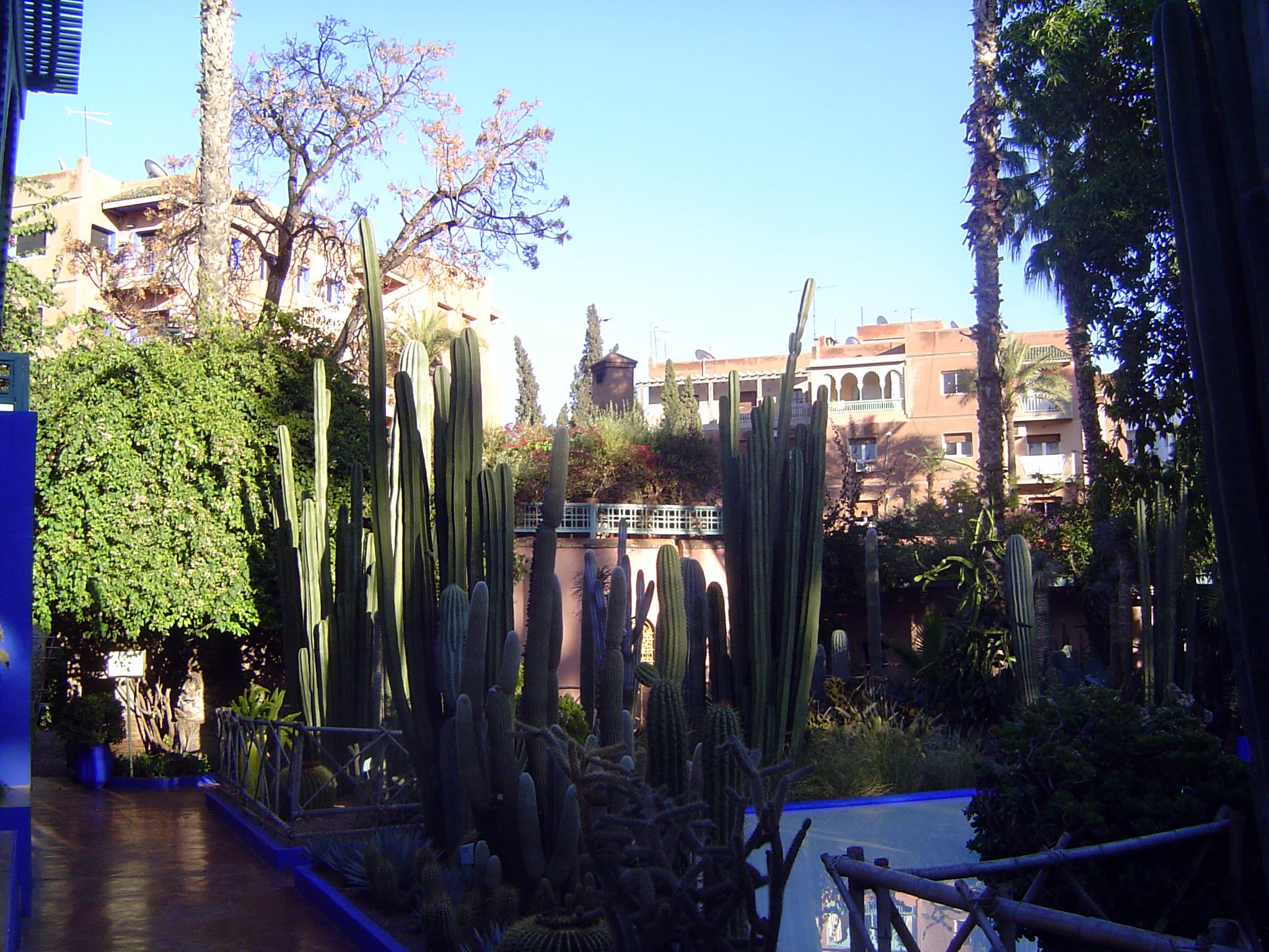 Most housing here is multi-story, but there are estates with space, such as the famous Jardin de Majorelle, built in the 1920s by Jacques Ma