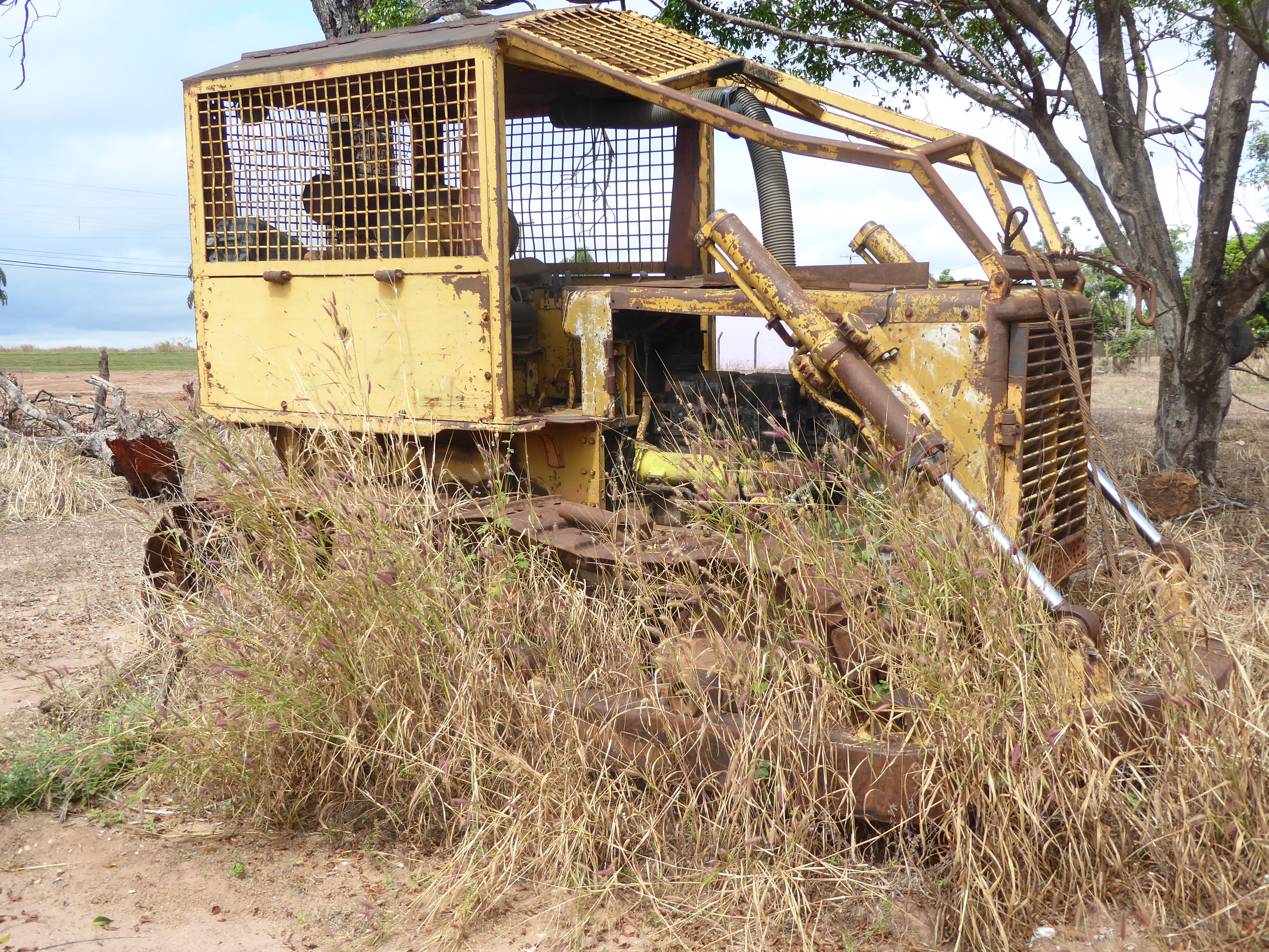 A 'dozer retired from the early days of land clearing.