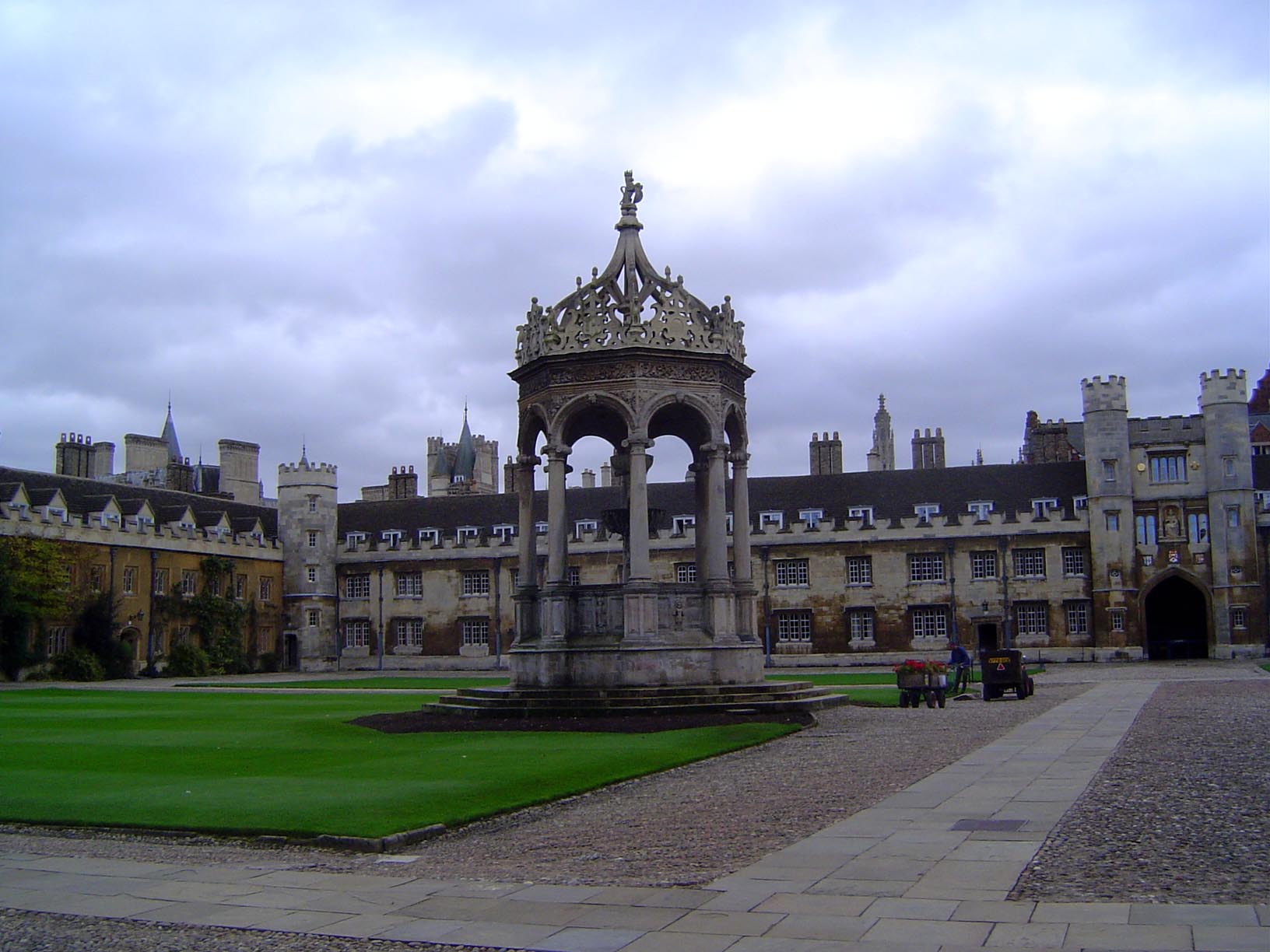 The fountain once supplied the college with water.