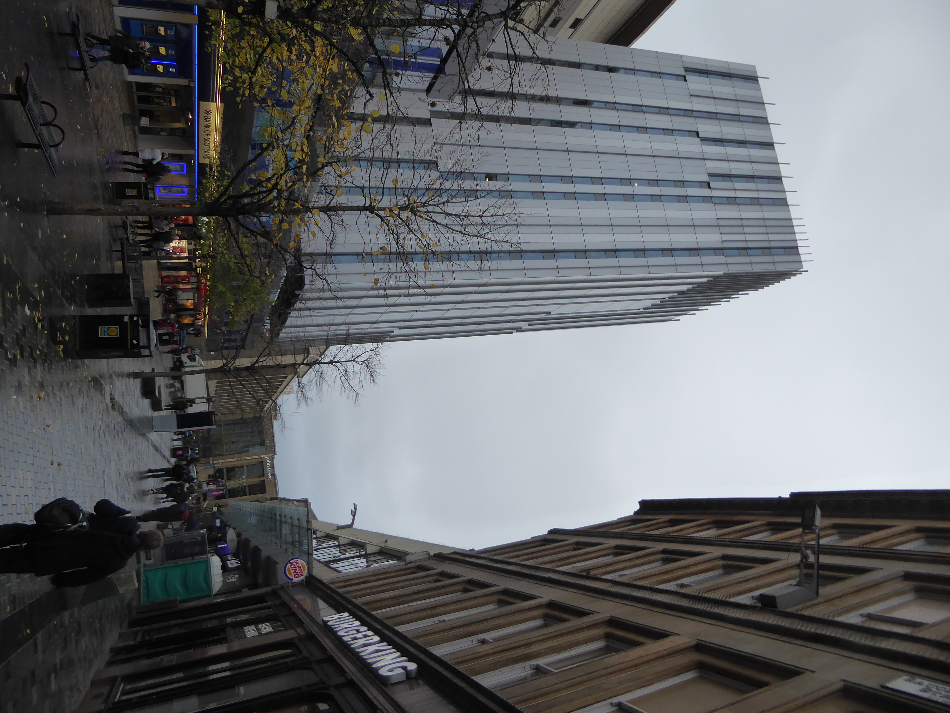 We've come along a few blocks, just in case you prefer BK to McD. The high rise is a Premier Inn, a budget chain which arrived here in 2012