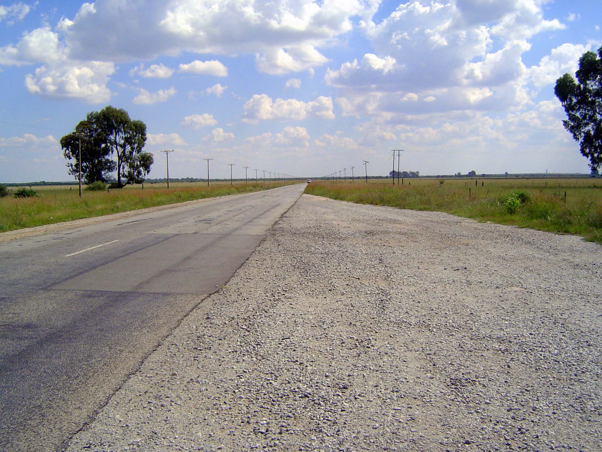 It's 300 miles back to Johannesburg.