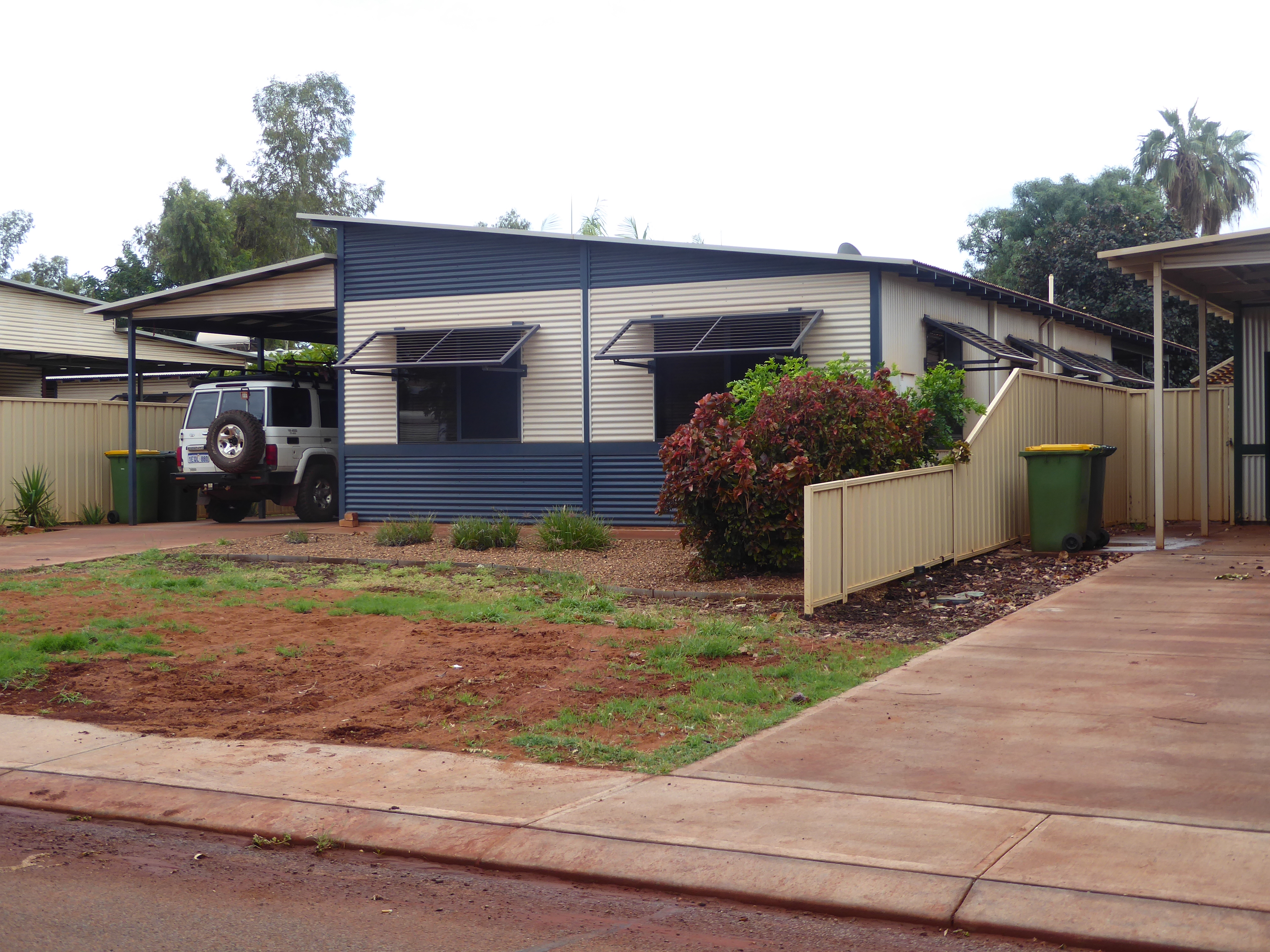 Landscaping can be very basic.