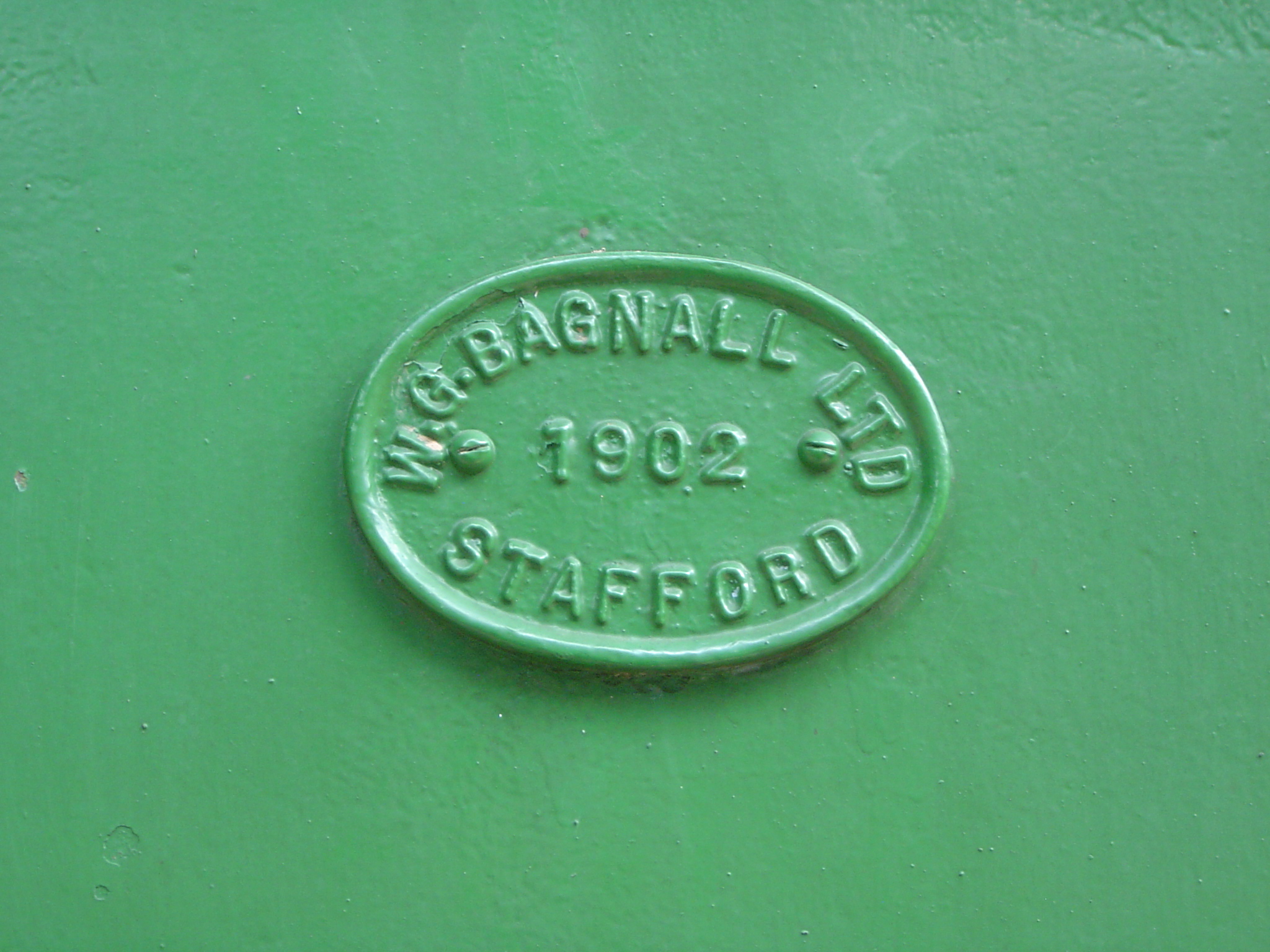 Builder's plate.