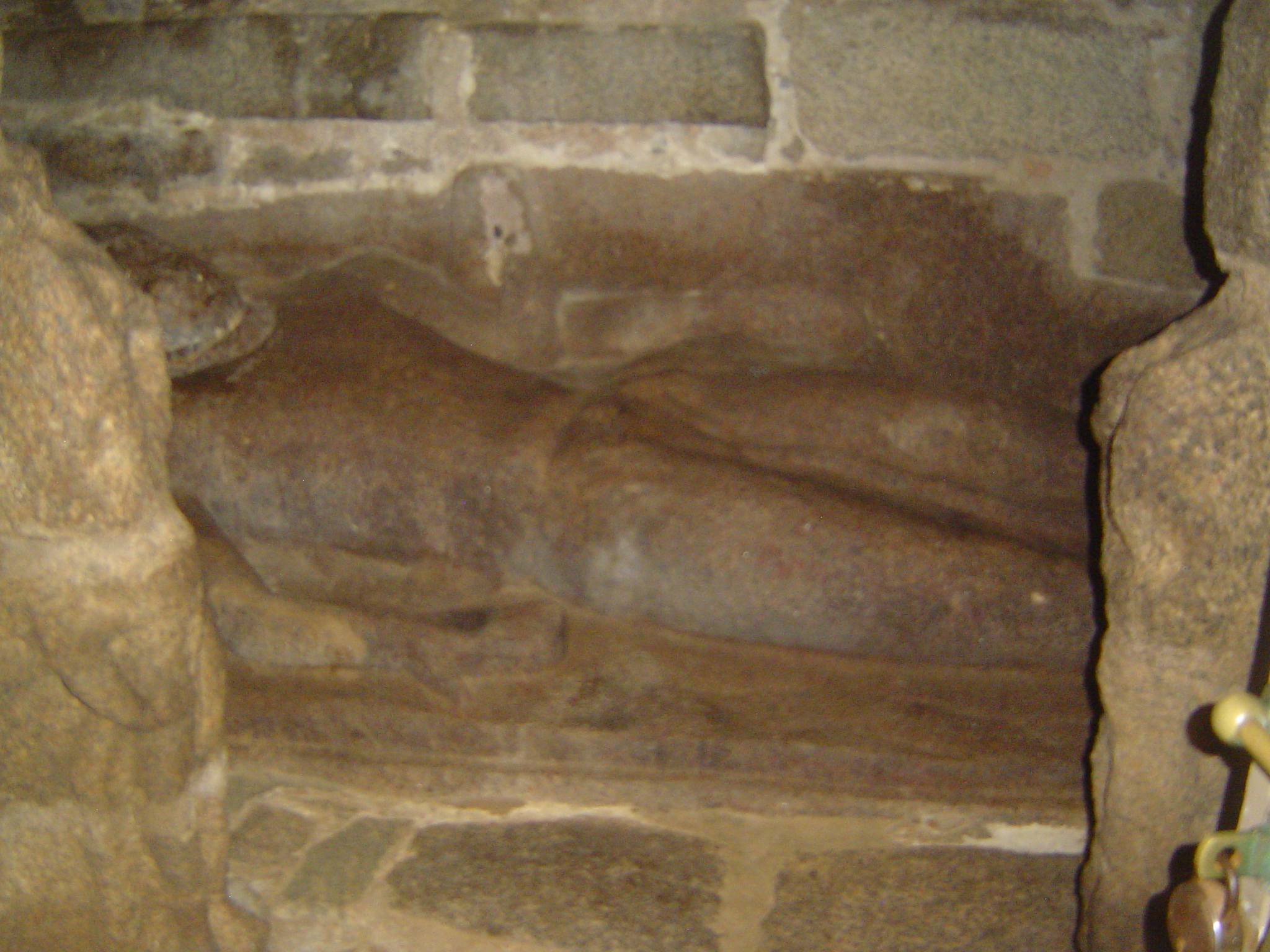 And here, taking a well-deserved rest, is the pre-temple image of Vishnu.