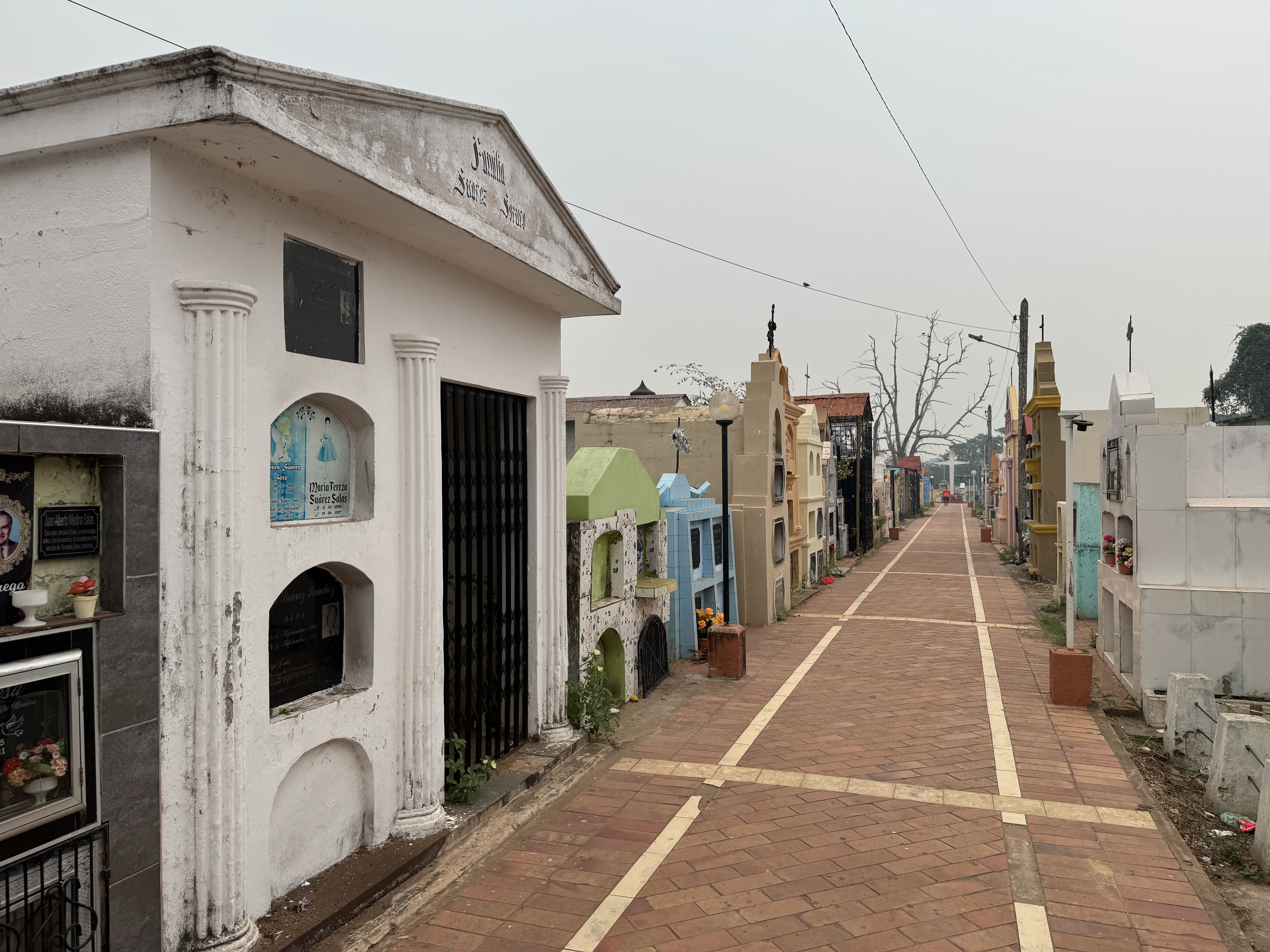 ...the town cemetery, distinguished by its...