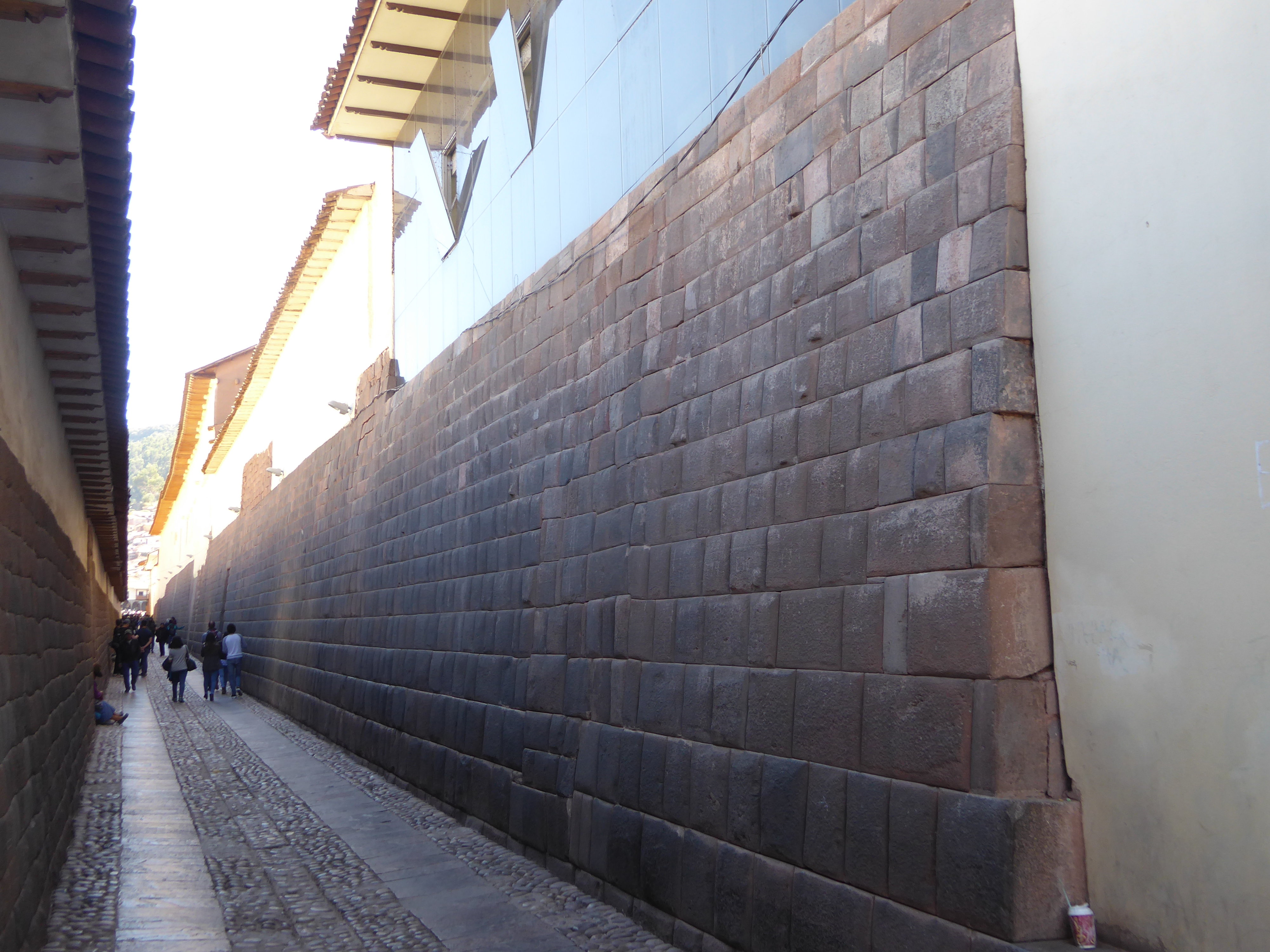 Here, maybe two blocks away, is the longest surviving Inca wall, not as imaginative as Hatun Rumiyoc but impressively neat and of course wit