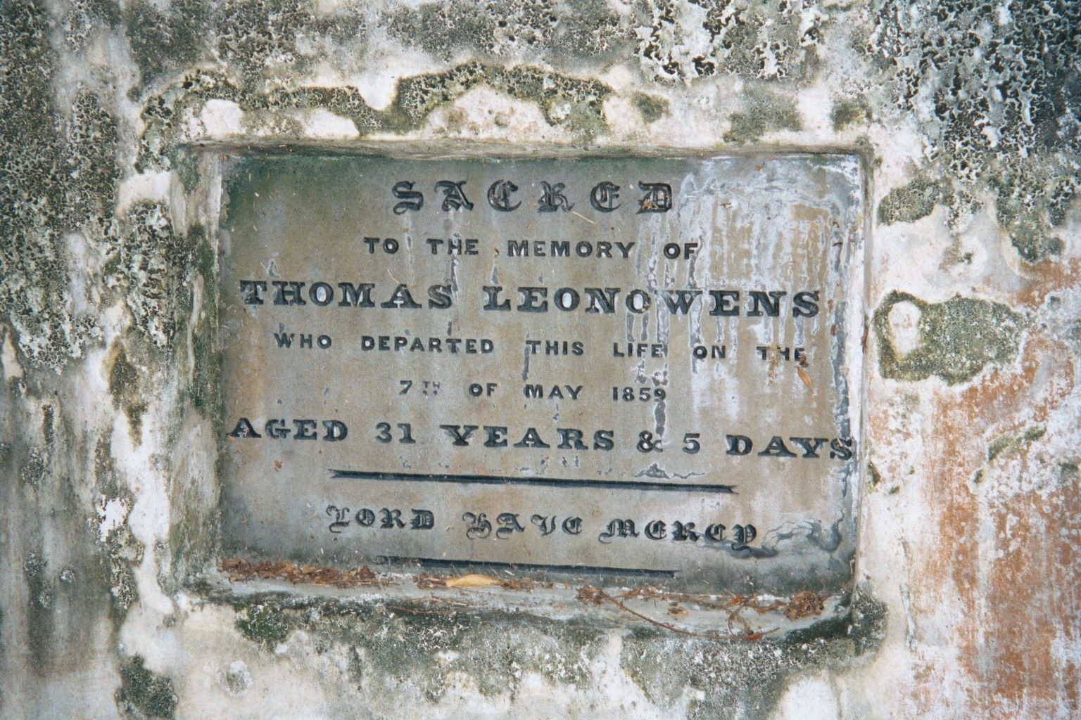 A curiosity: the tombstone of the husband of "Anna," she of "The King and I." It makes no mention of her, nor does she in her book make ment
