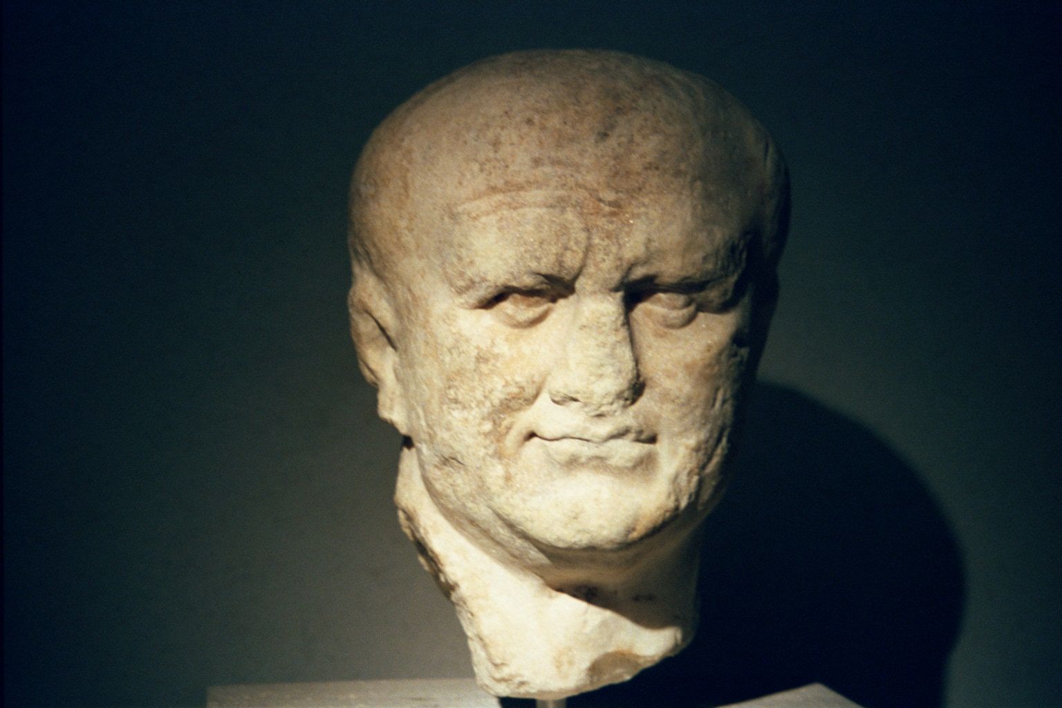 Another image of Vespasian, also in the Palazzo Massimo, but this time intended for use within the family.
