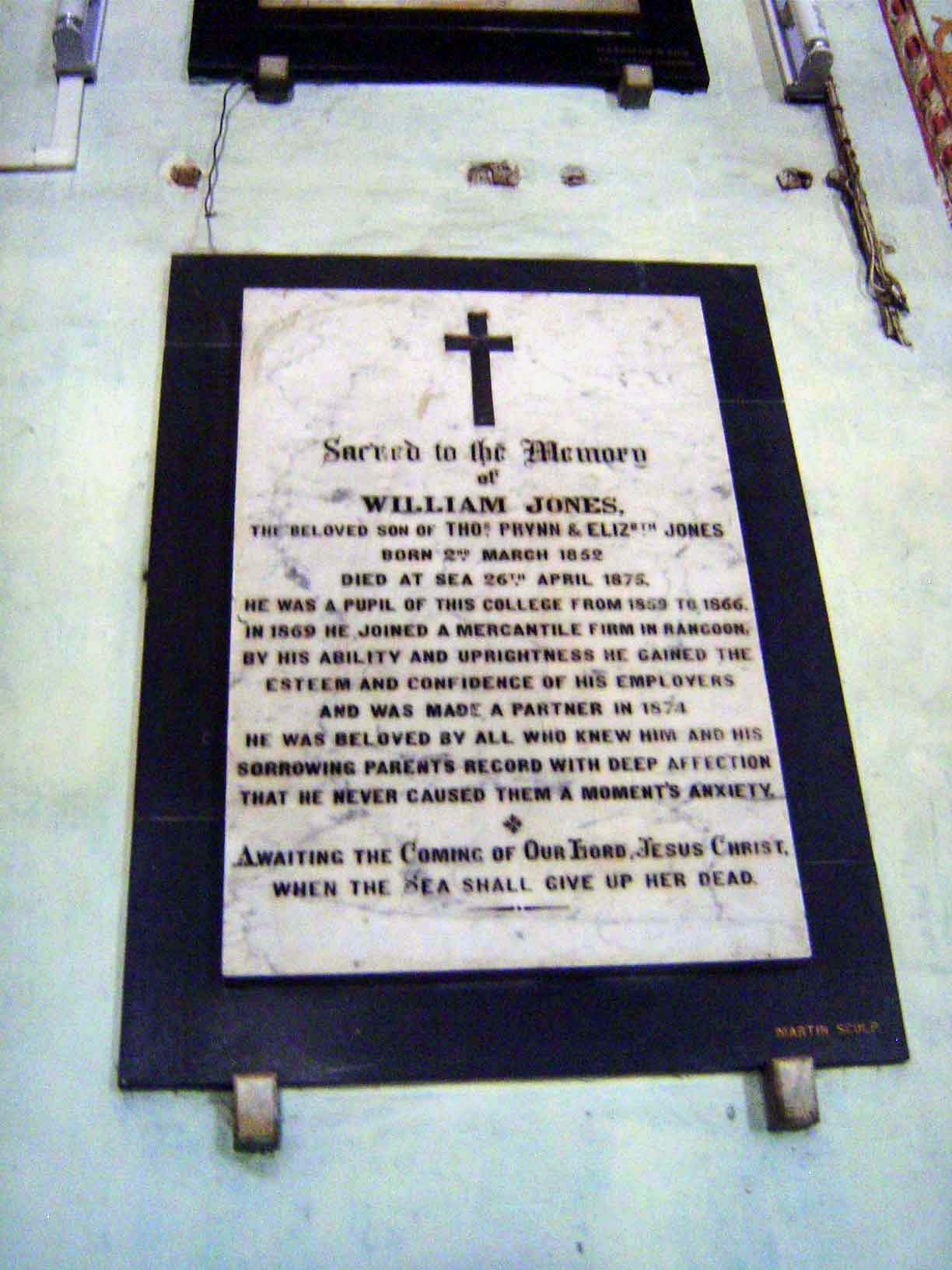 Another who died at sea in his early 20s.