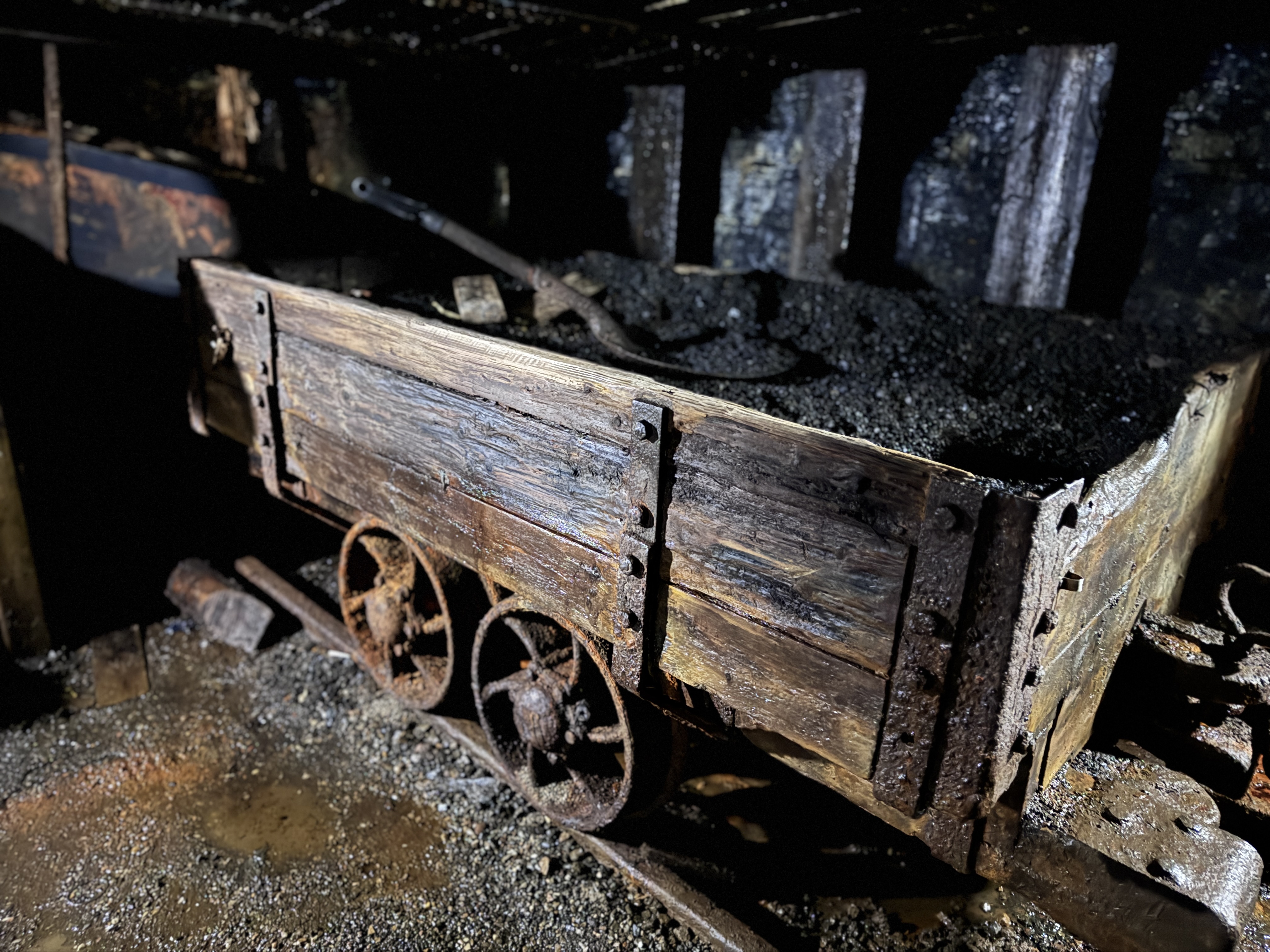 There are "tubs" or "cars" once pulled by ponies.