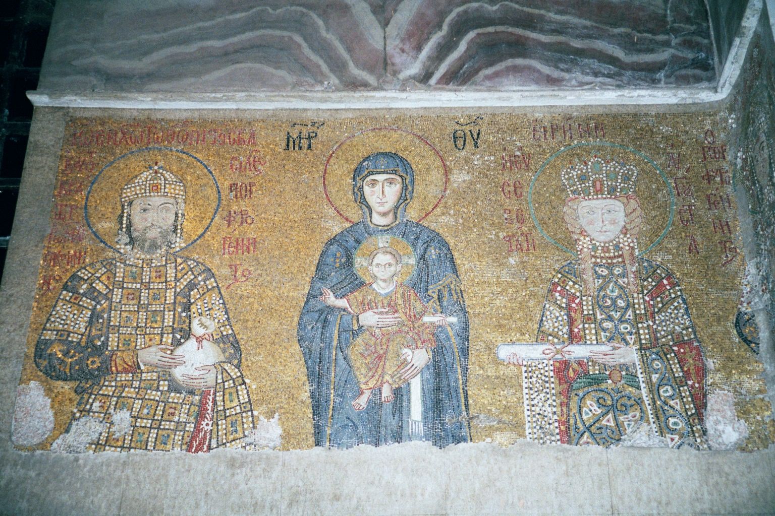 Think the galleries a little dull? They weren't always so. The south gallery has a pair of mosaics, covered after 1453 but now restored. The